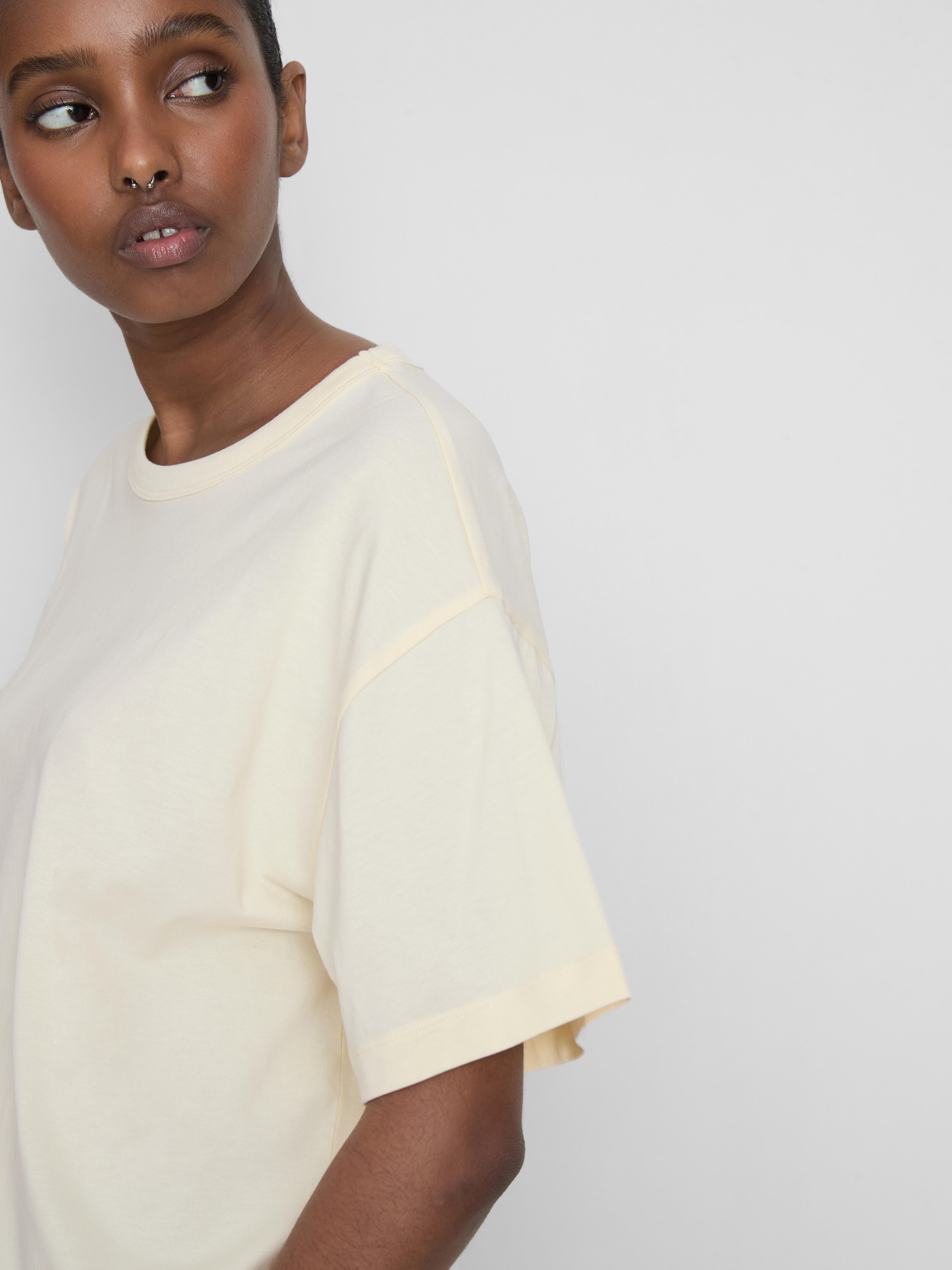 Boxy Crew Neck Cotton Tee