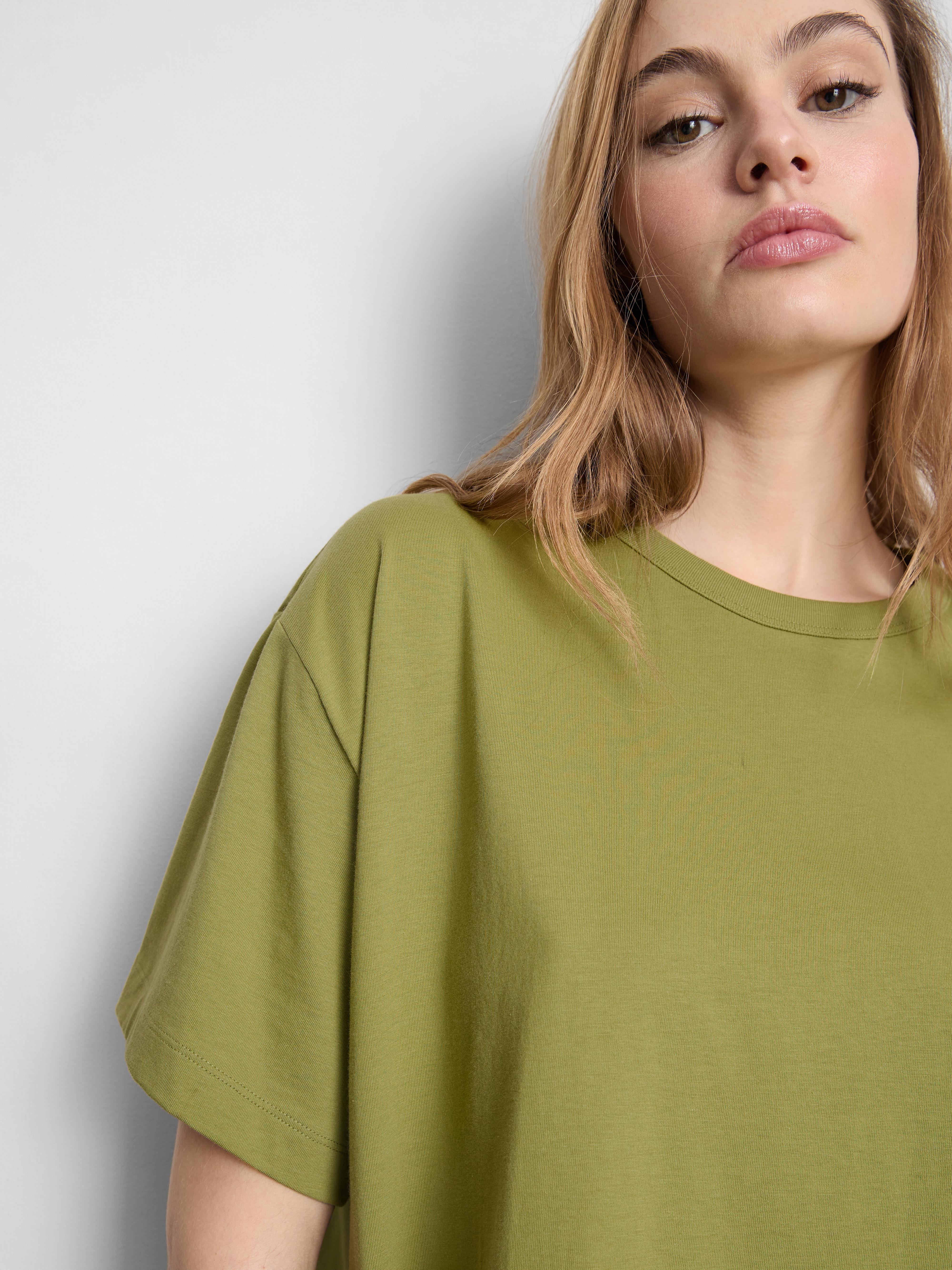 Boxy Crew Neck Cotton Tee