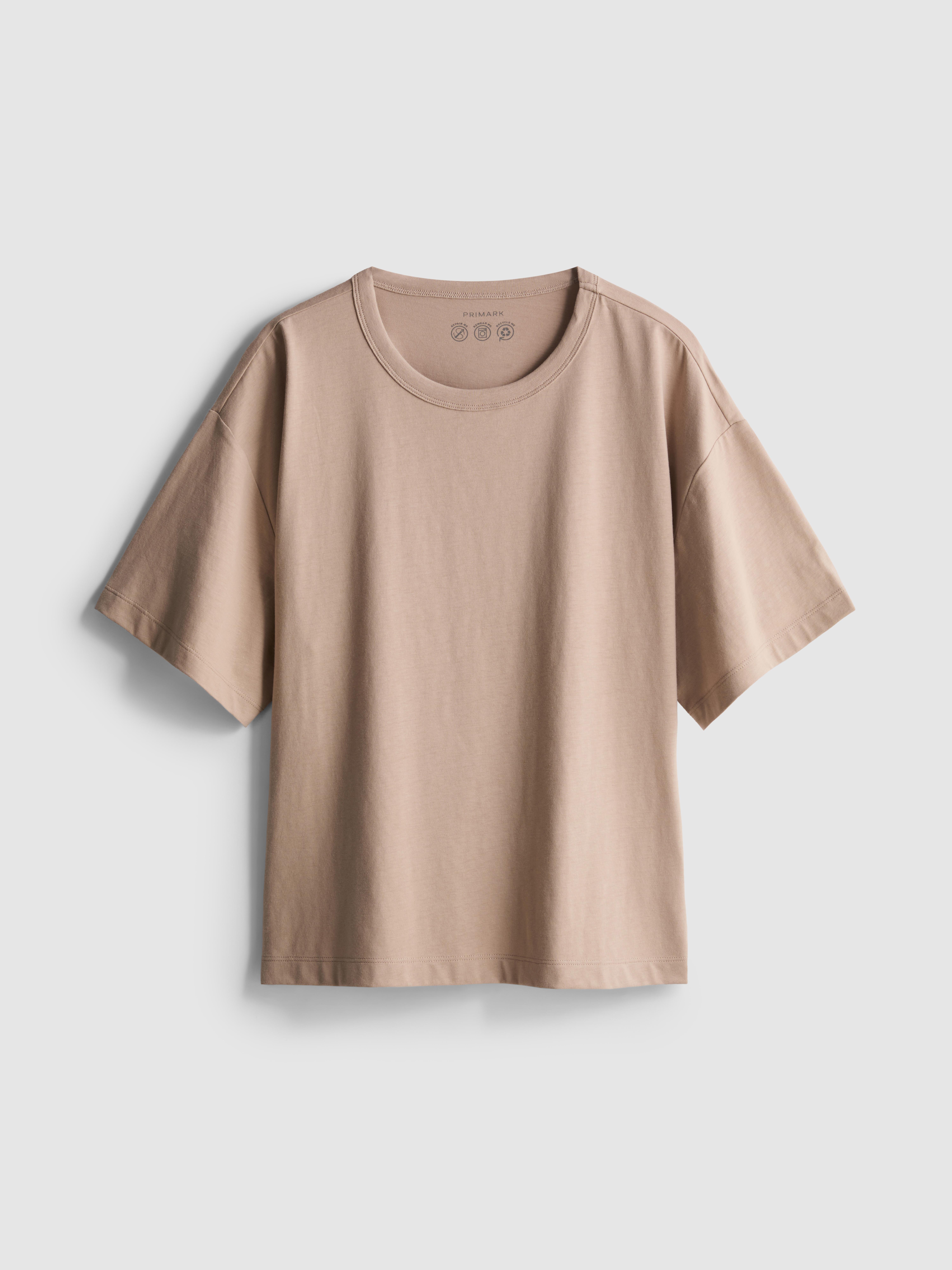 Maglia girocollo squadrata in cotone