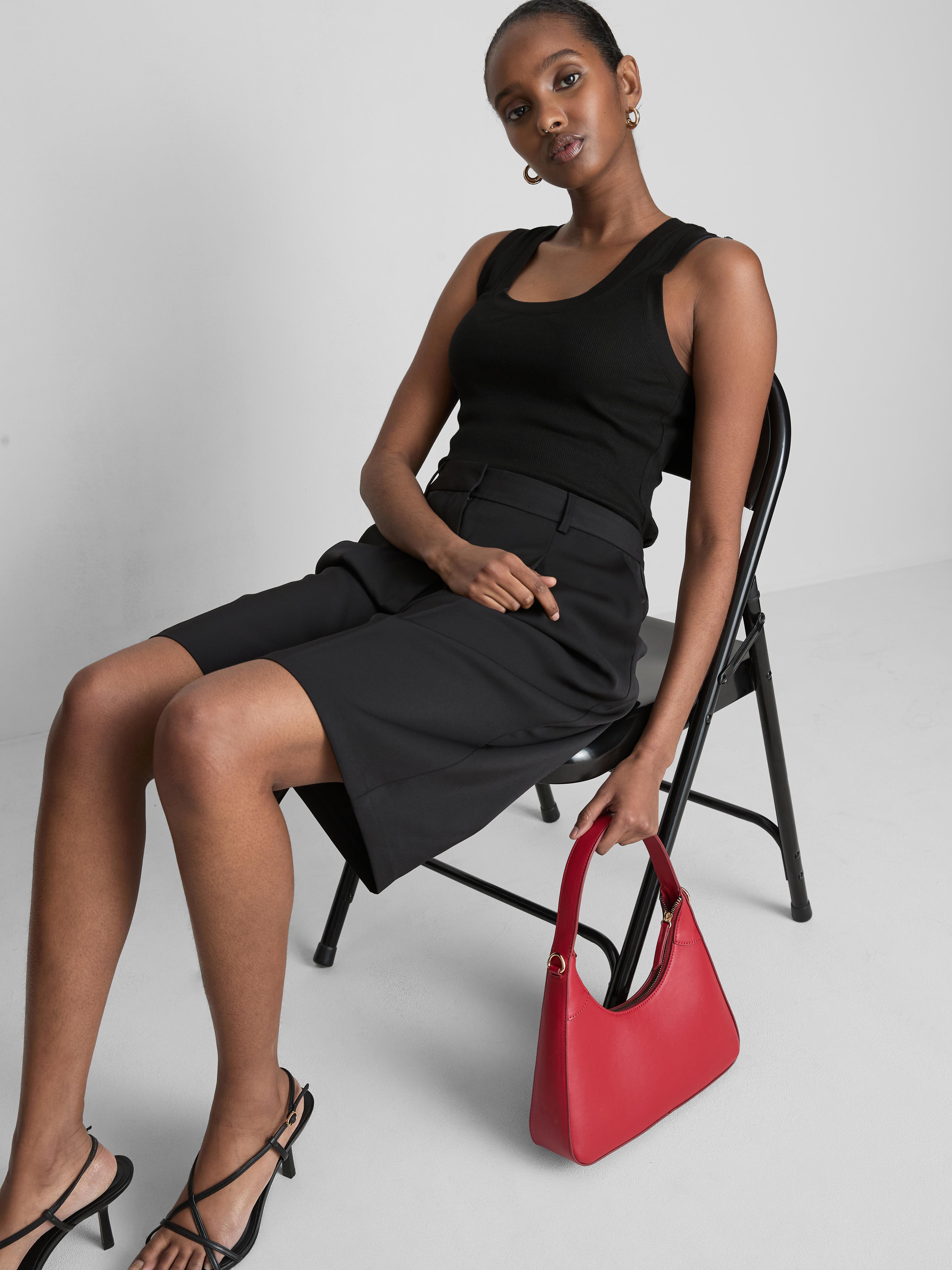 Geripptes Trägertop aus Baumwollmischung