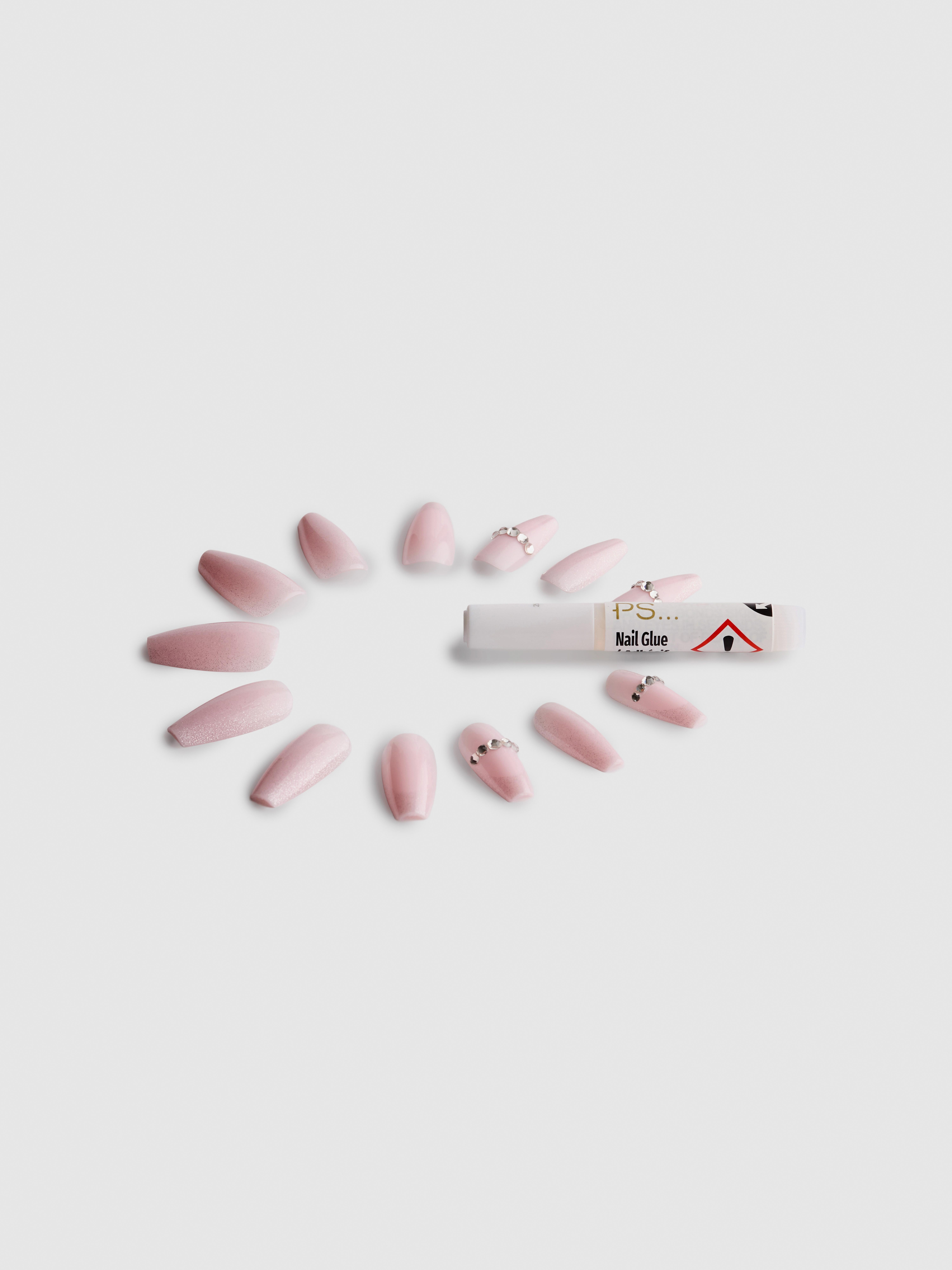 PS... Pro Stiletto Embellished Gel Effect False Nails