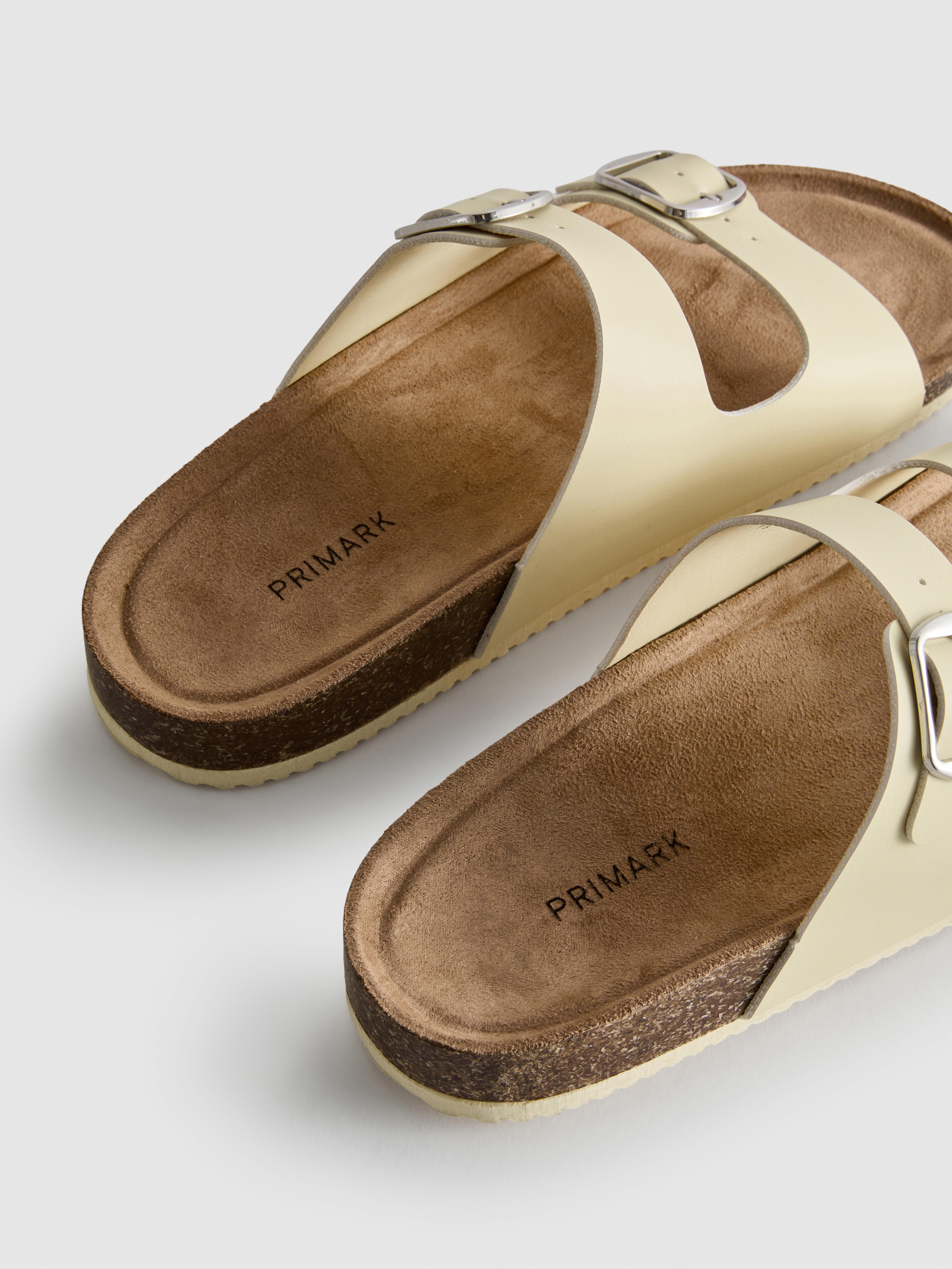 Double Buckle Strap Mule Sandals