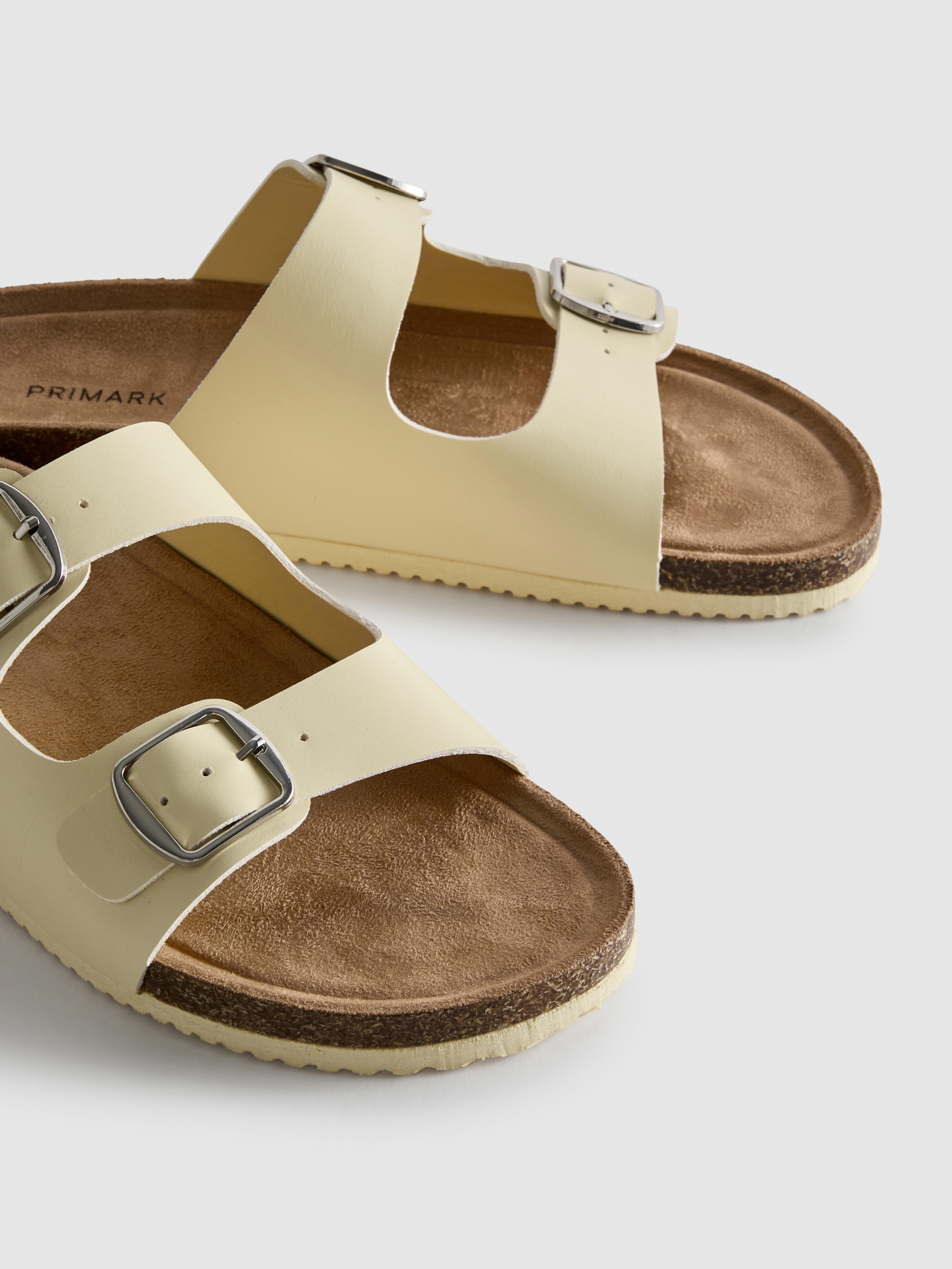 Double Buckle Strap Mule Sandals