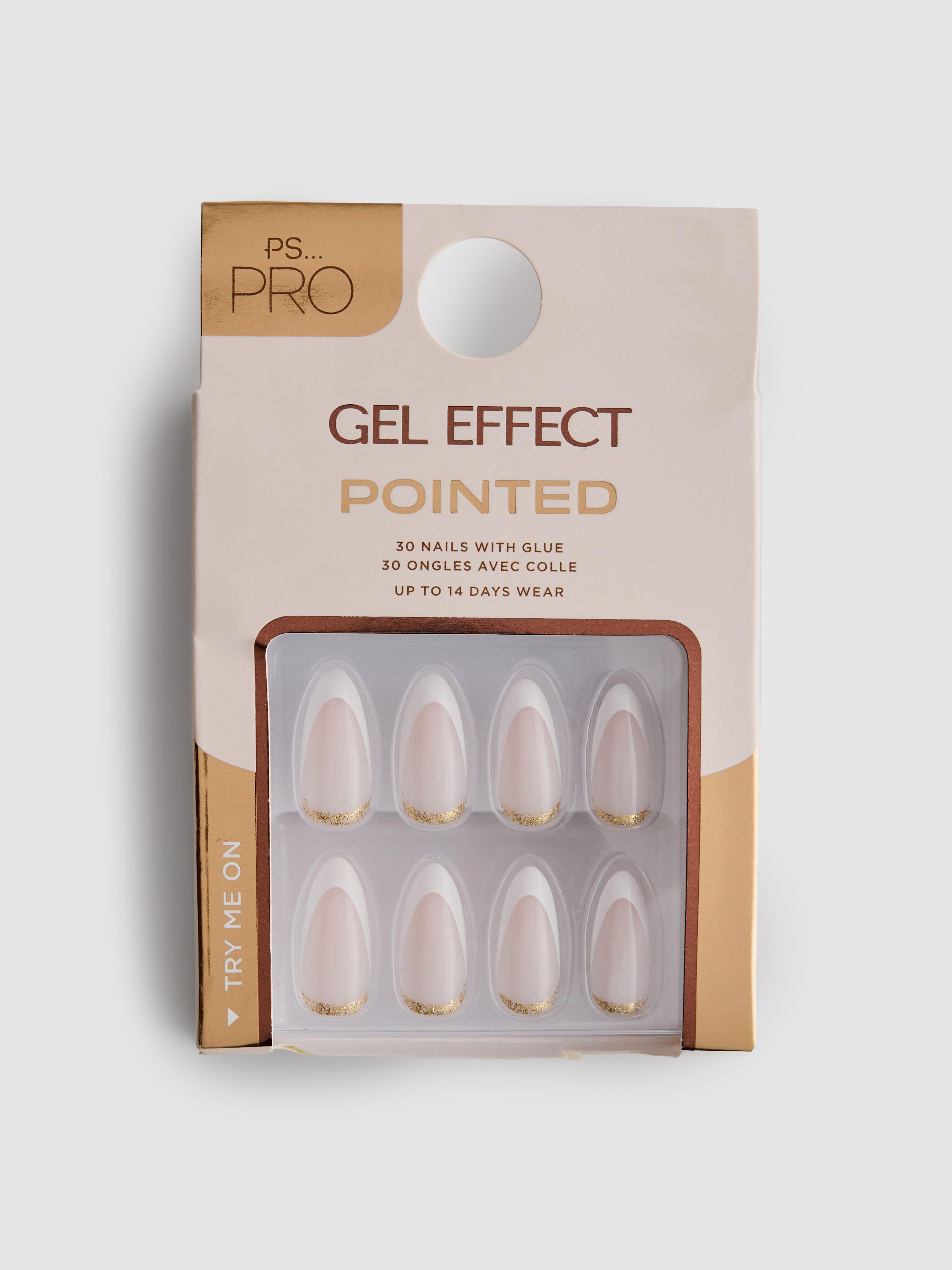 PS… Pro Spitze Kunstnägel mit Gel-Effekt und French-Tips