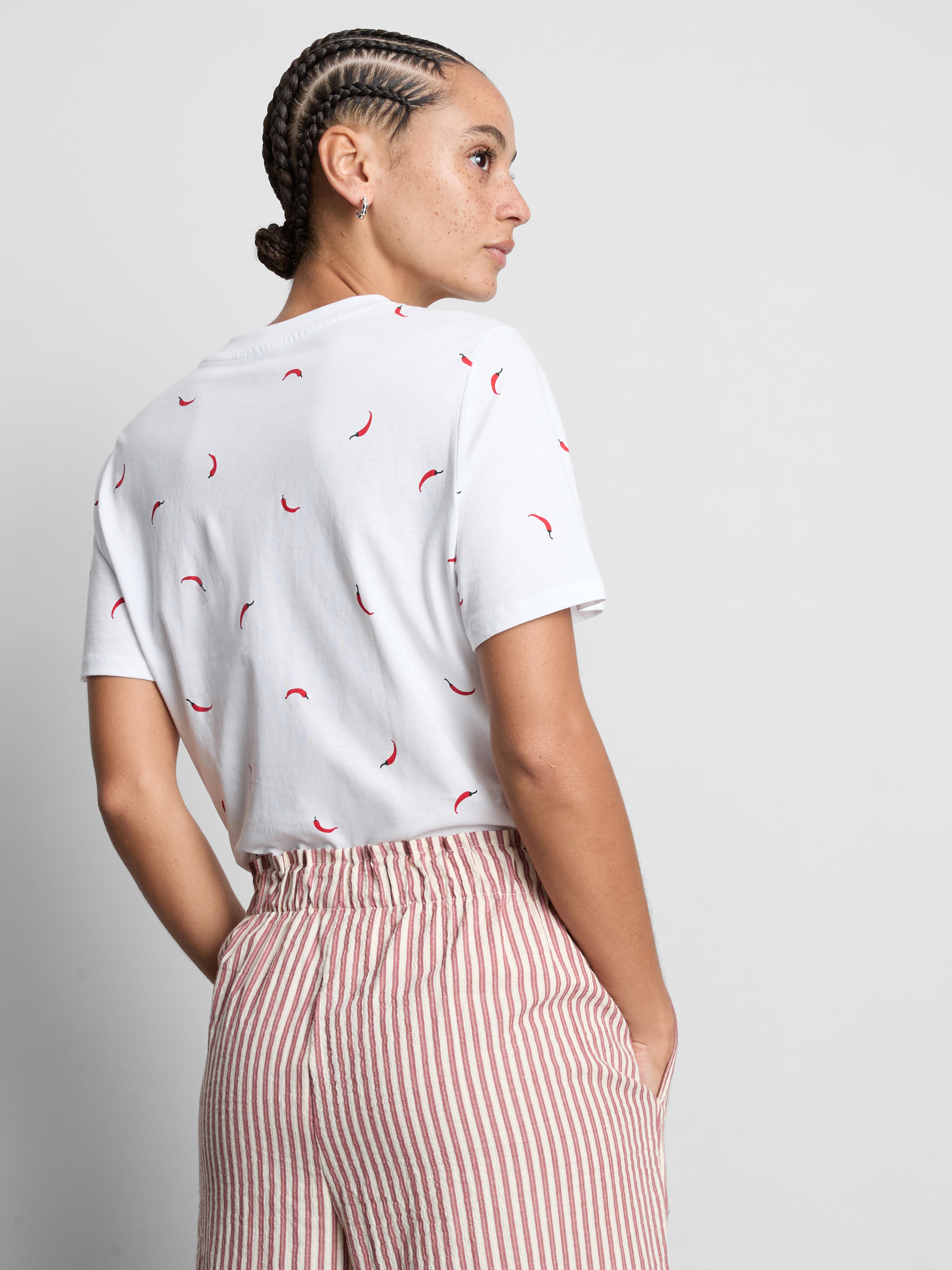 Kurzes T-Shirt aus reiner Baumwolle mit Grafik