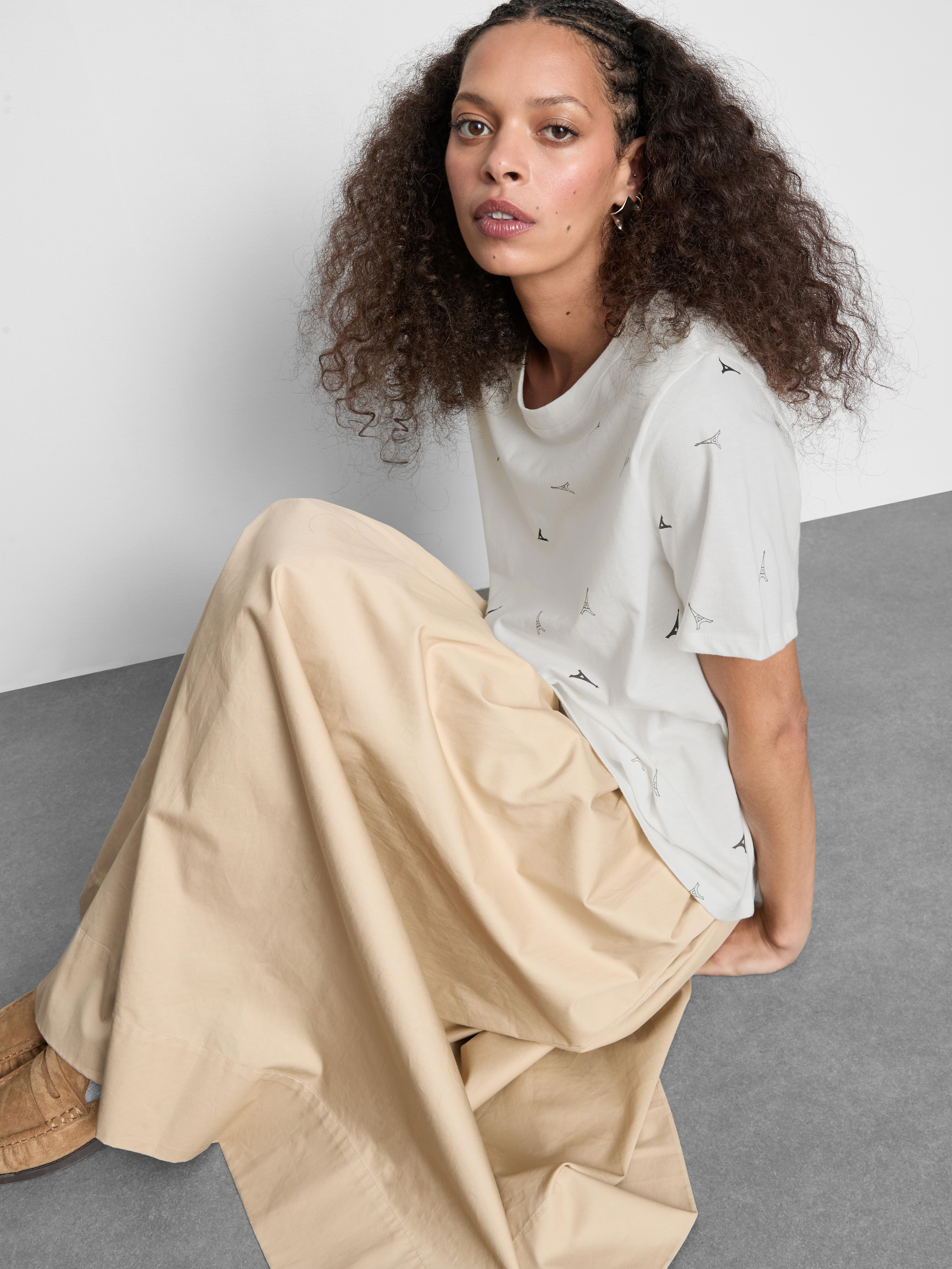 Pure Cotton  Cropped Graphic T-Shirt