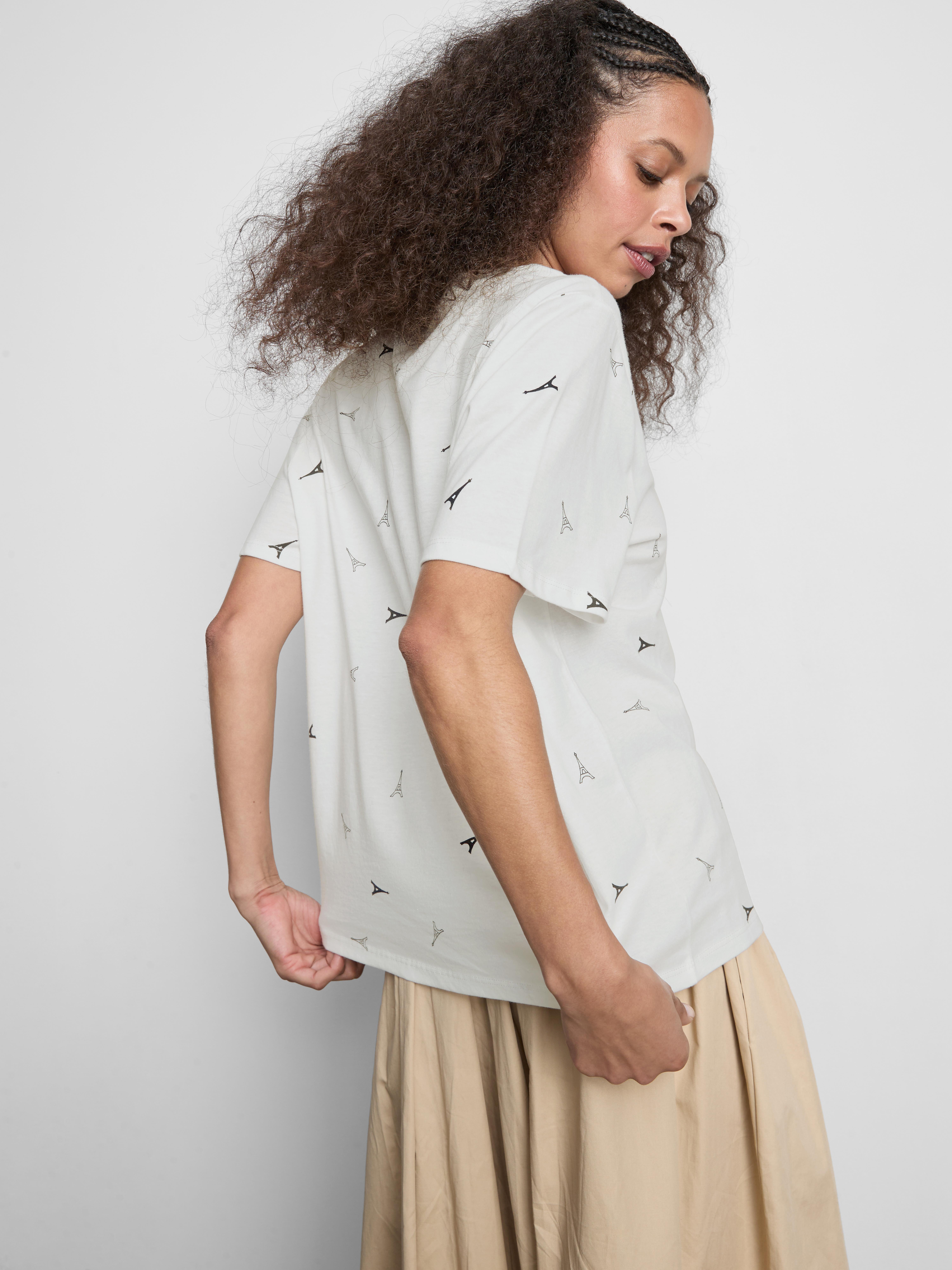 Pure Cotton  Cropped Graphic T-Shirt