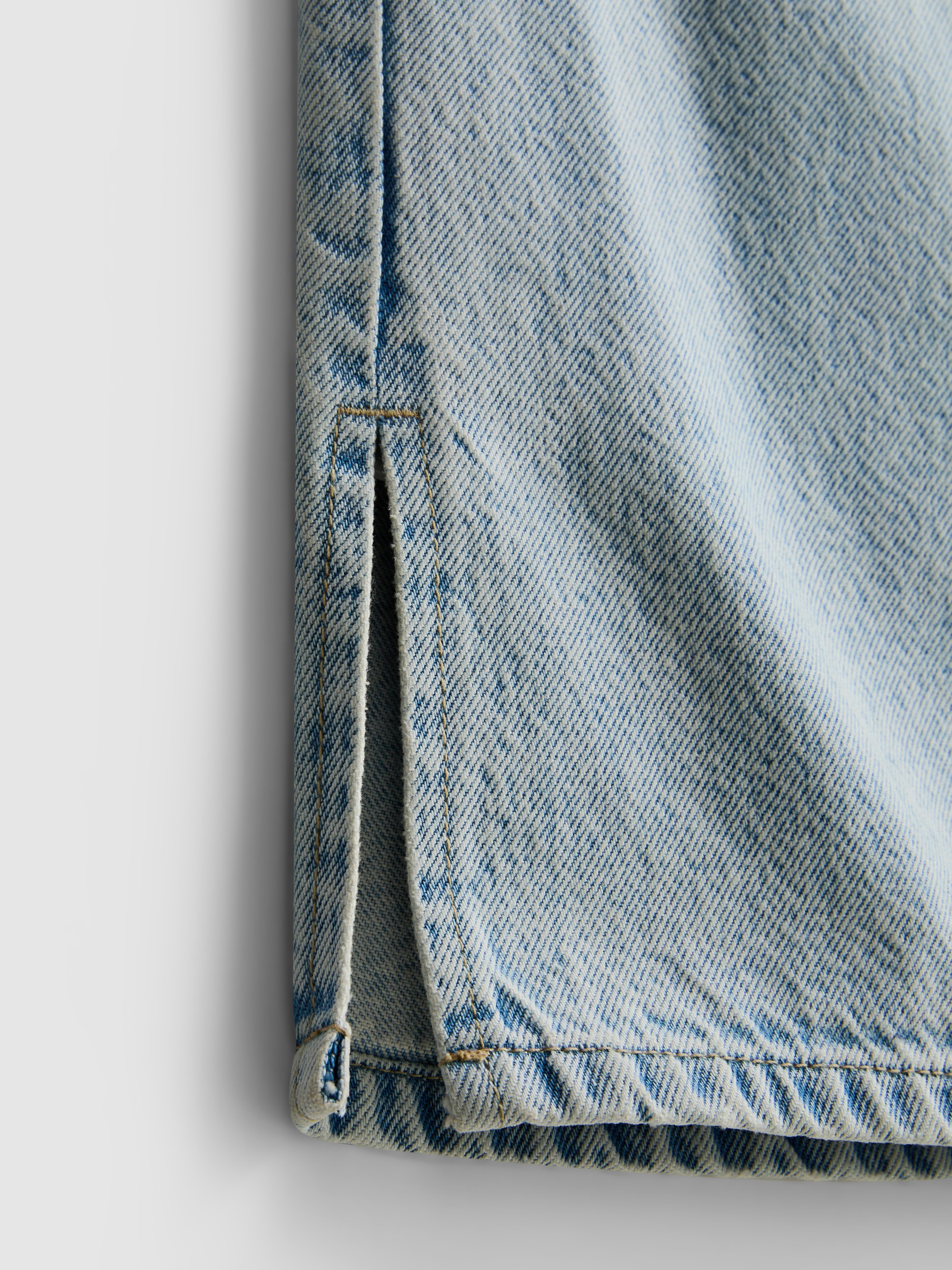 7-15yrs | Hem Split Wide Leg Jeans