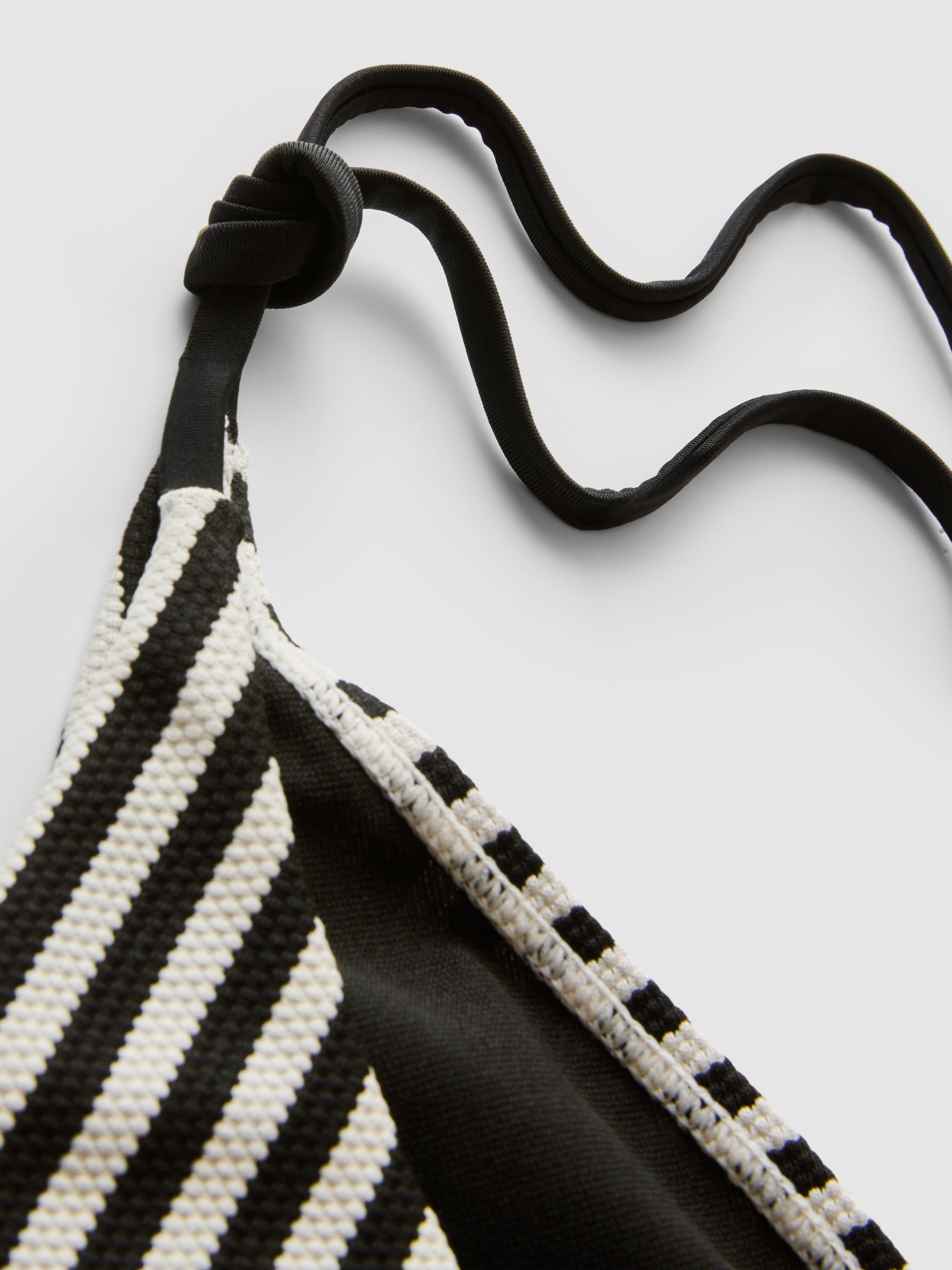 Striped Ribbed Tie Side Bikini Bottoms