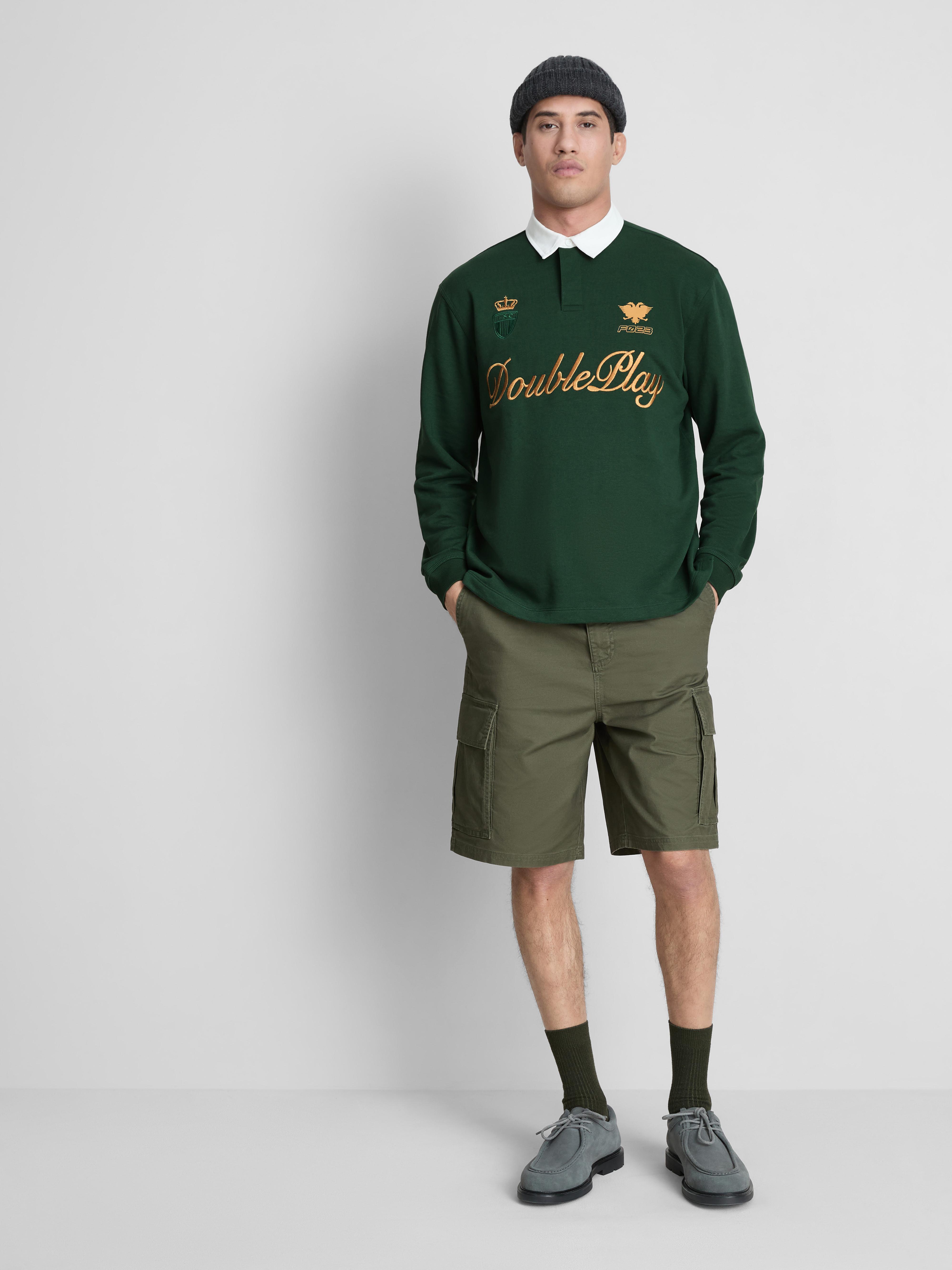 Mikina v ragby štýle s nápisom