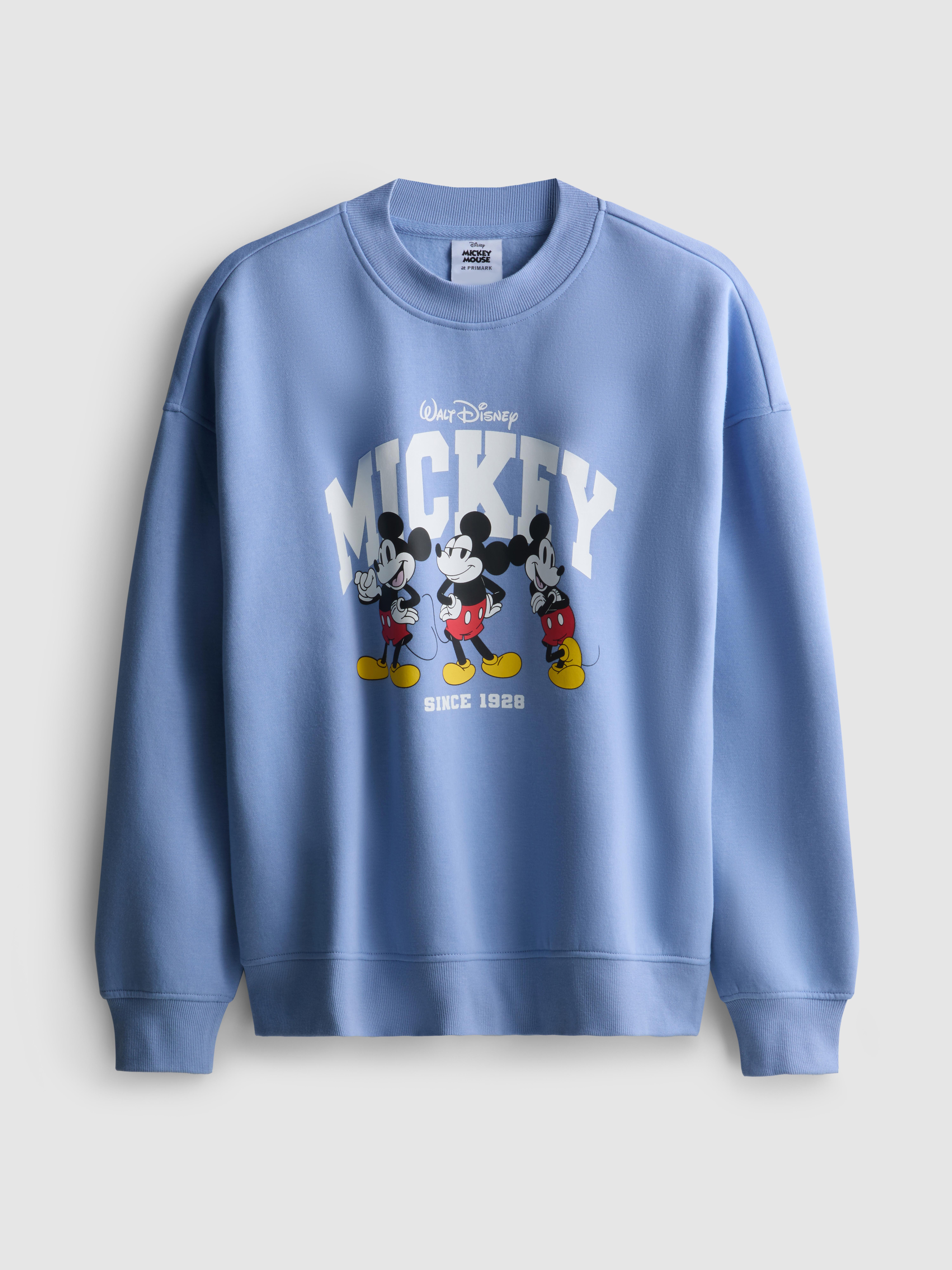 Women's Blue Disney’s Mickey Mouse Cotton-Blend Sweatshirt