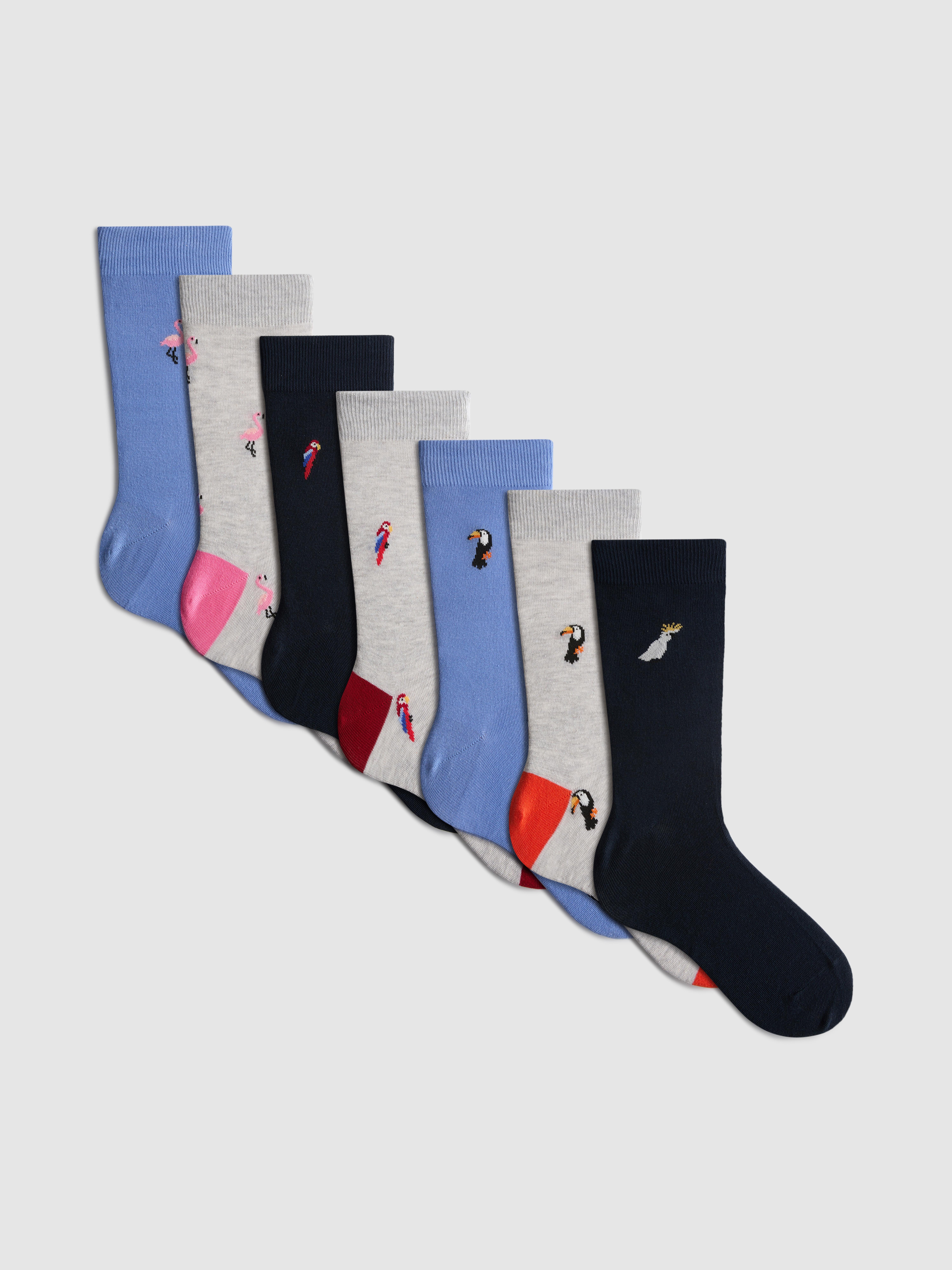 7pk Bird Socks