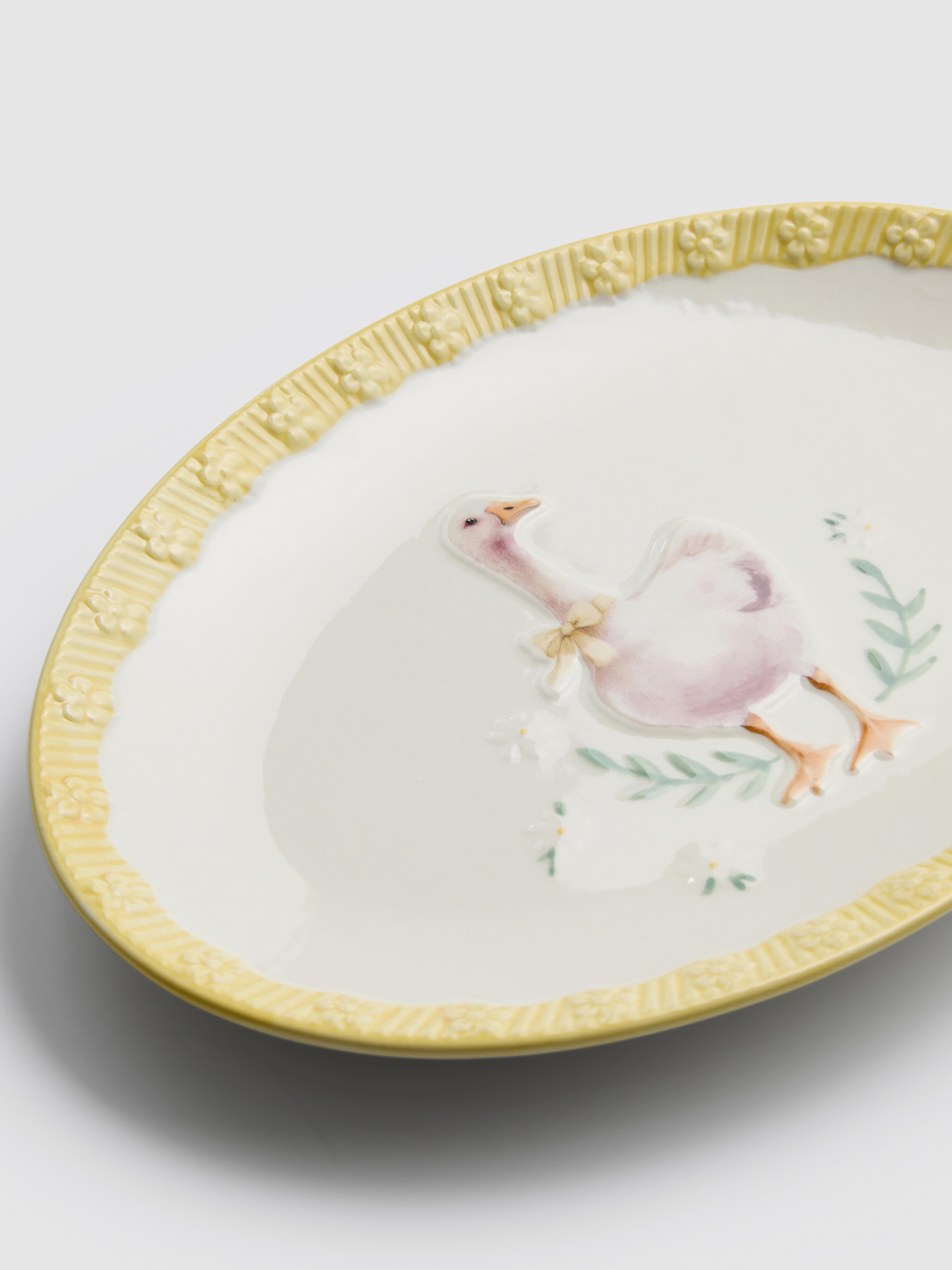 Goose Oval Serving Plate