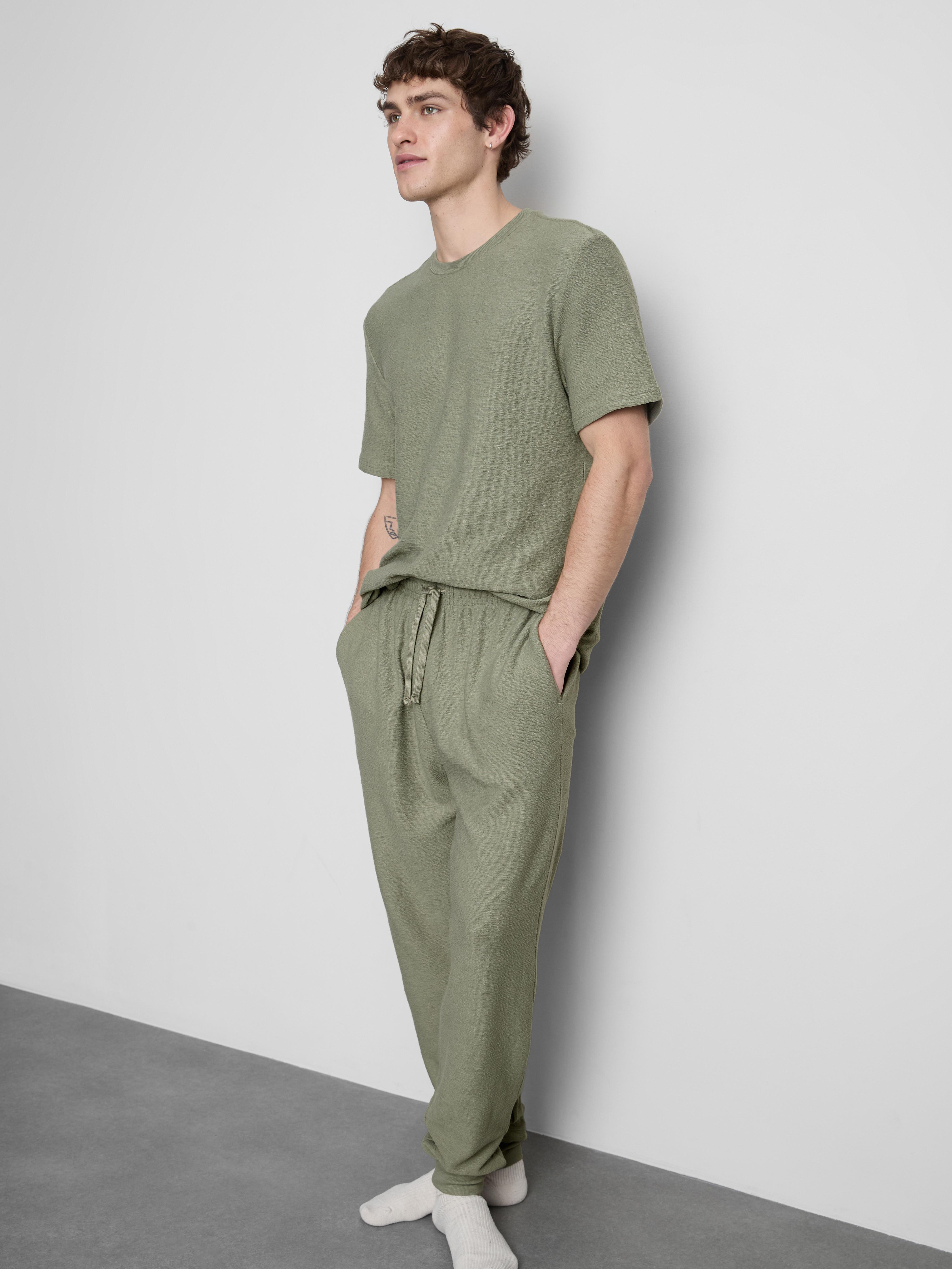 Textured Pajama Bottoms