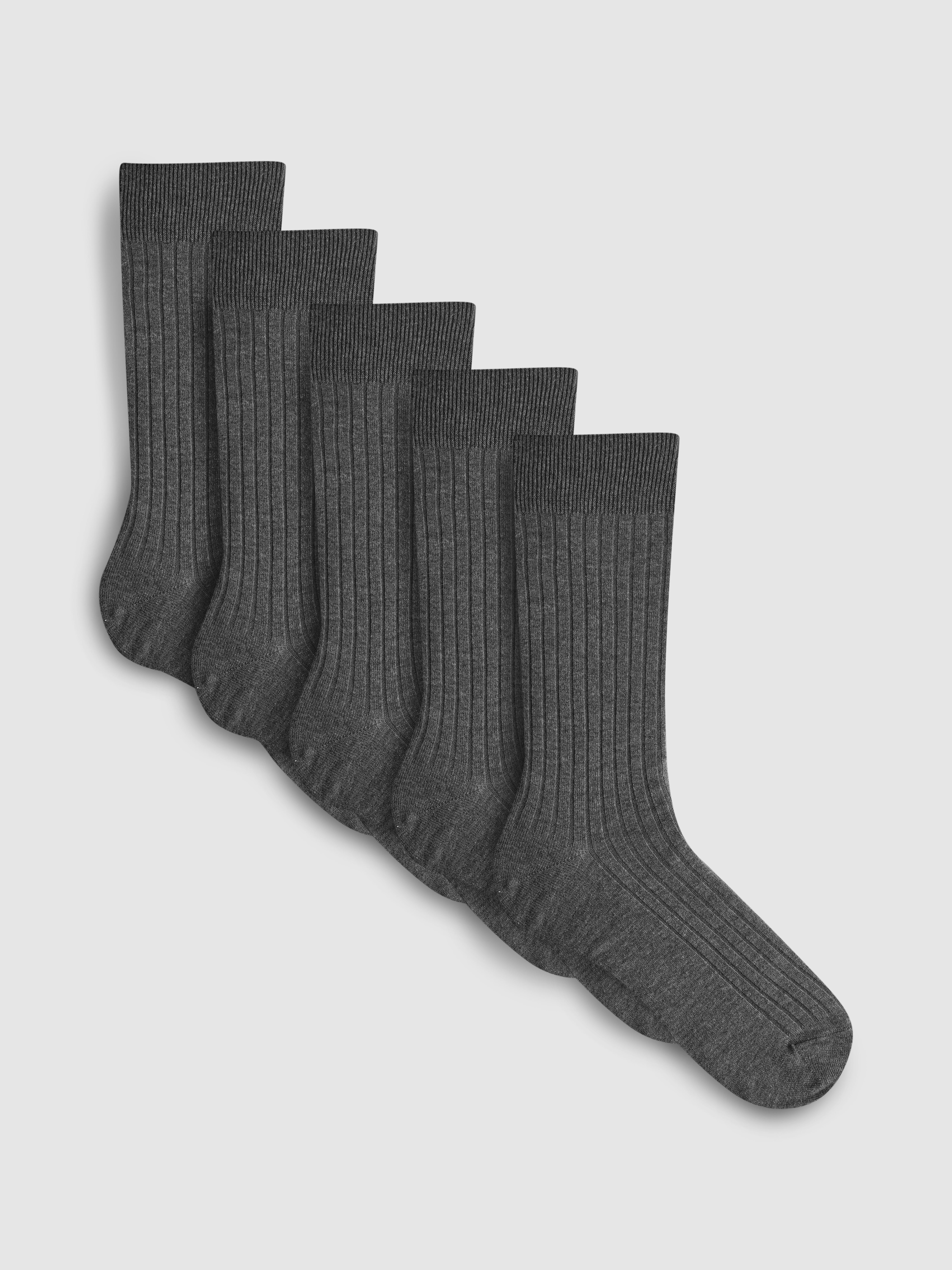 Confezione da 5 paia di calze a coste in misto modal