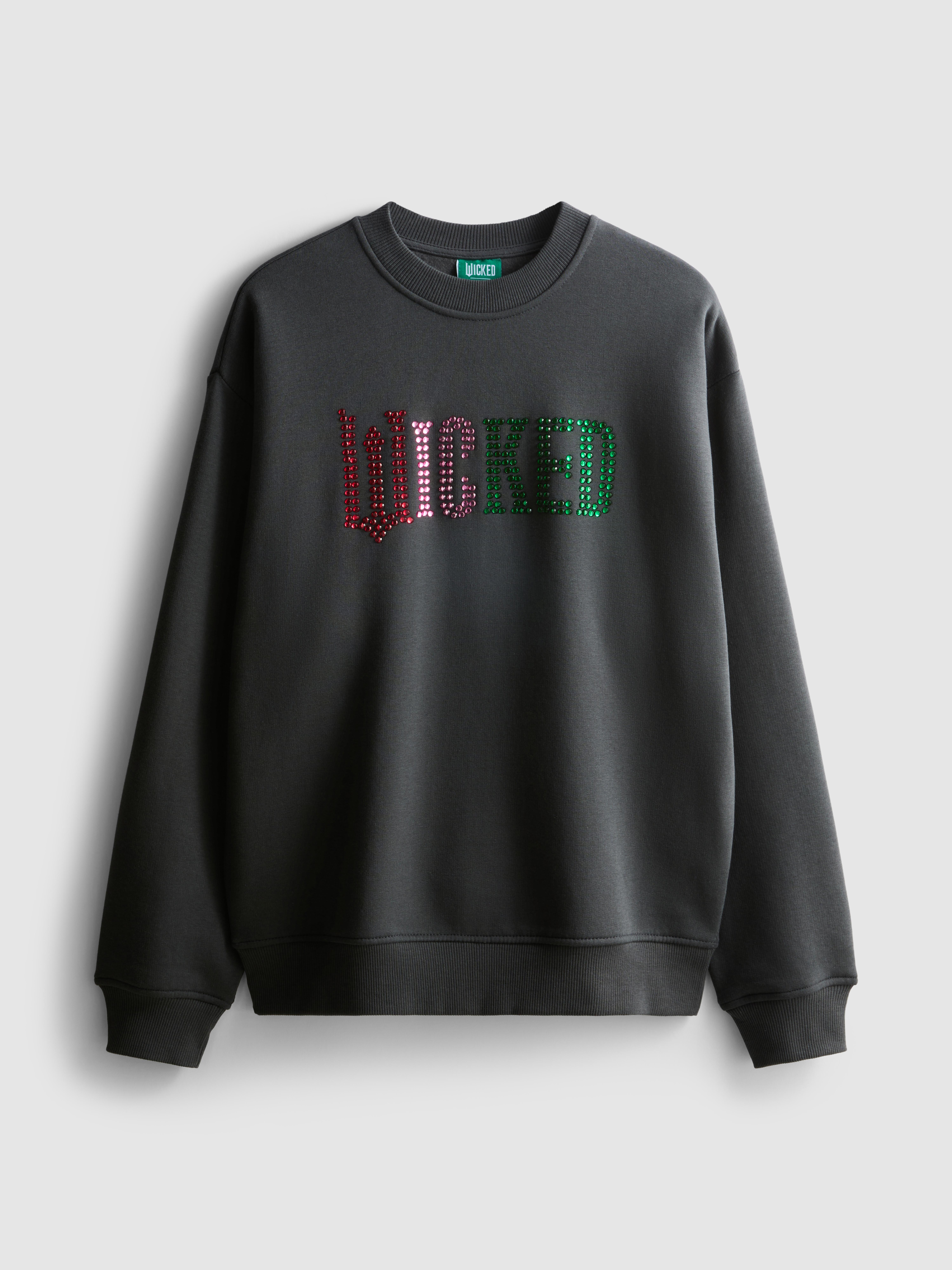 Bluză sport din amestec de bumbac cu ștrasuri Vrăjitoarele