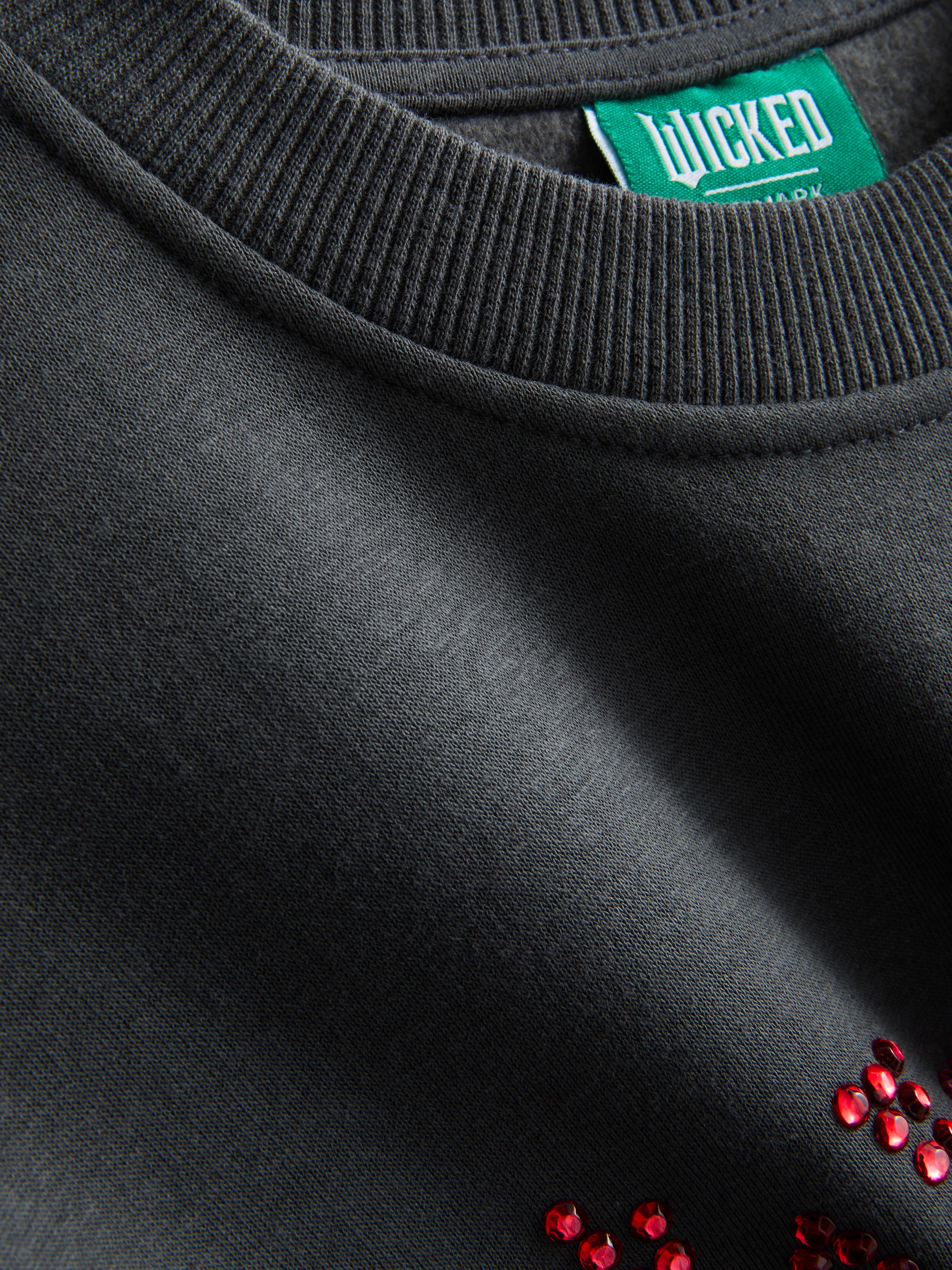 Bluză sport din amestec de bumbac cu ștrasuri Vrăjitoarele