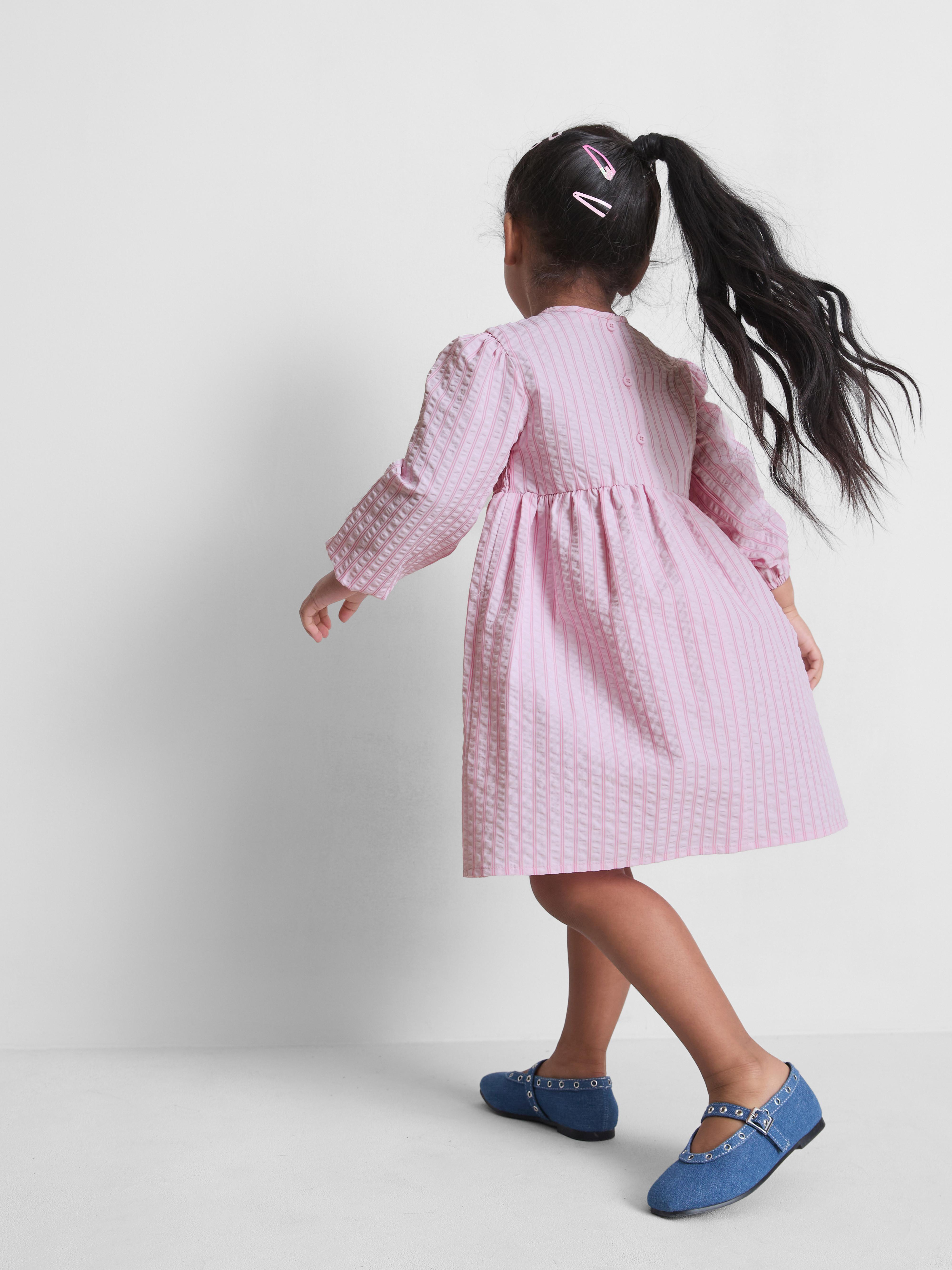 1.5-8yrs | Seersucker Bow Dress