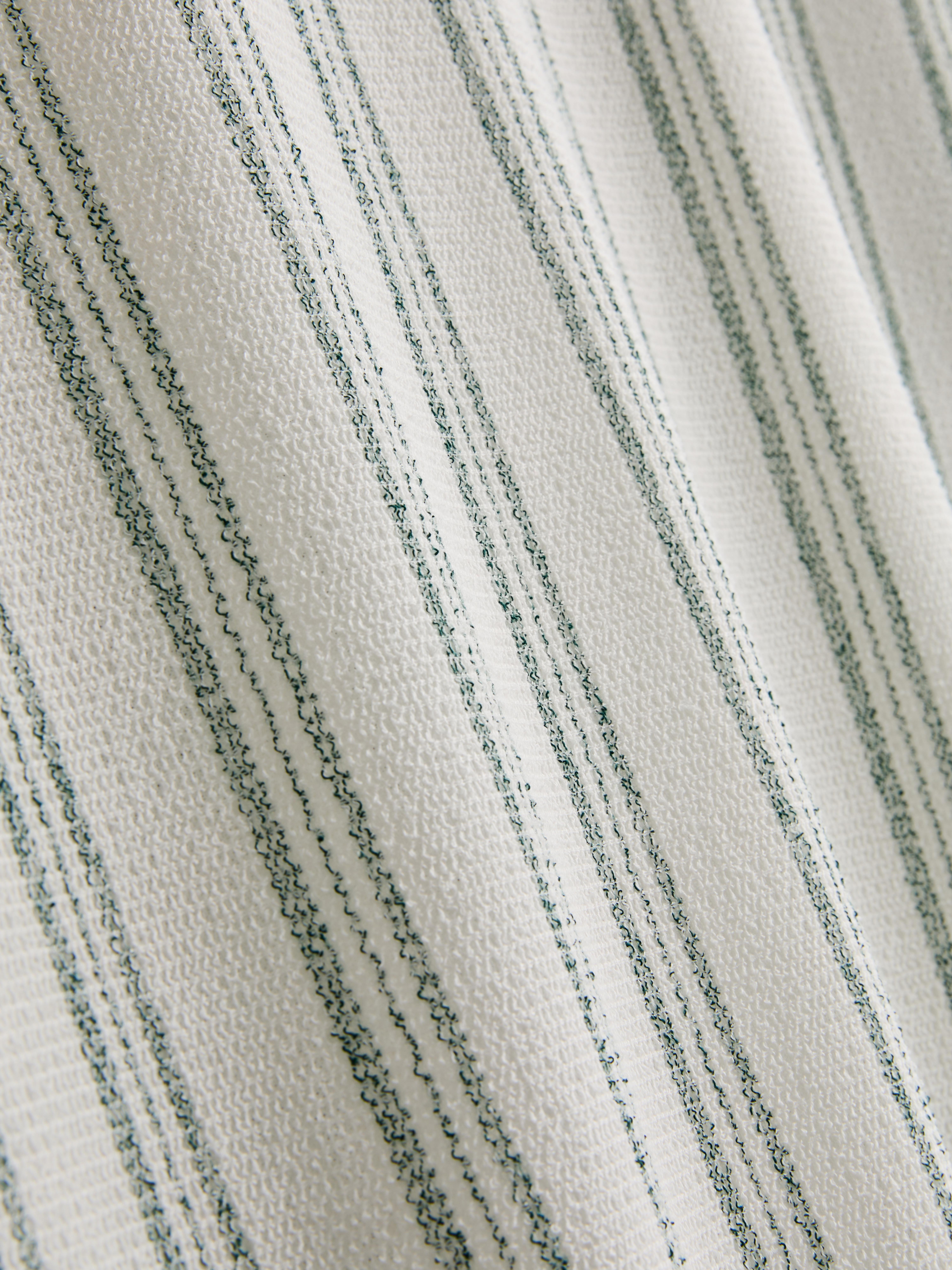 Men's Green Striped Pajama Shirt