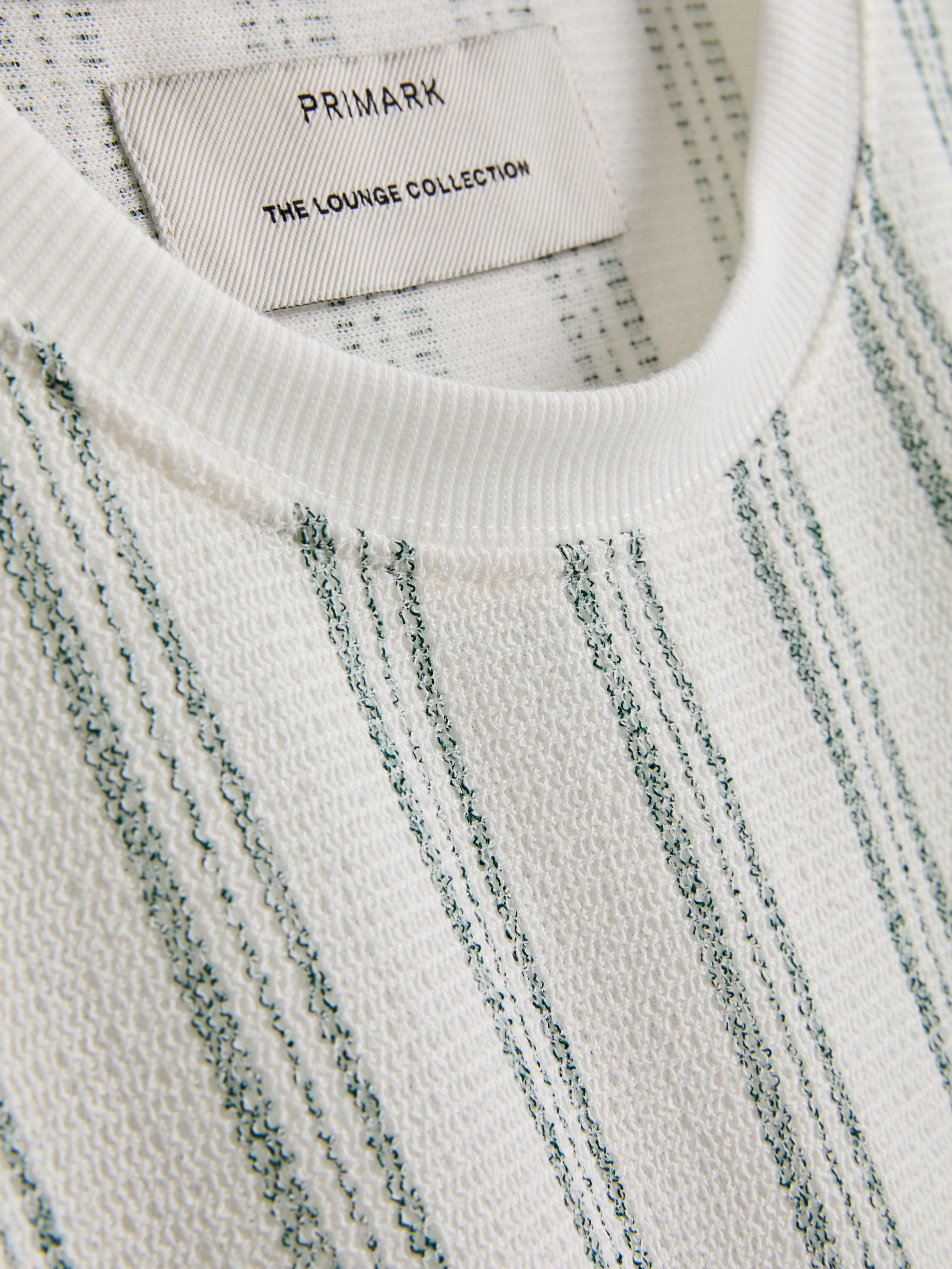 Men's Green Striped Pajama Shirt