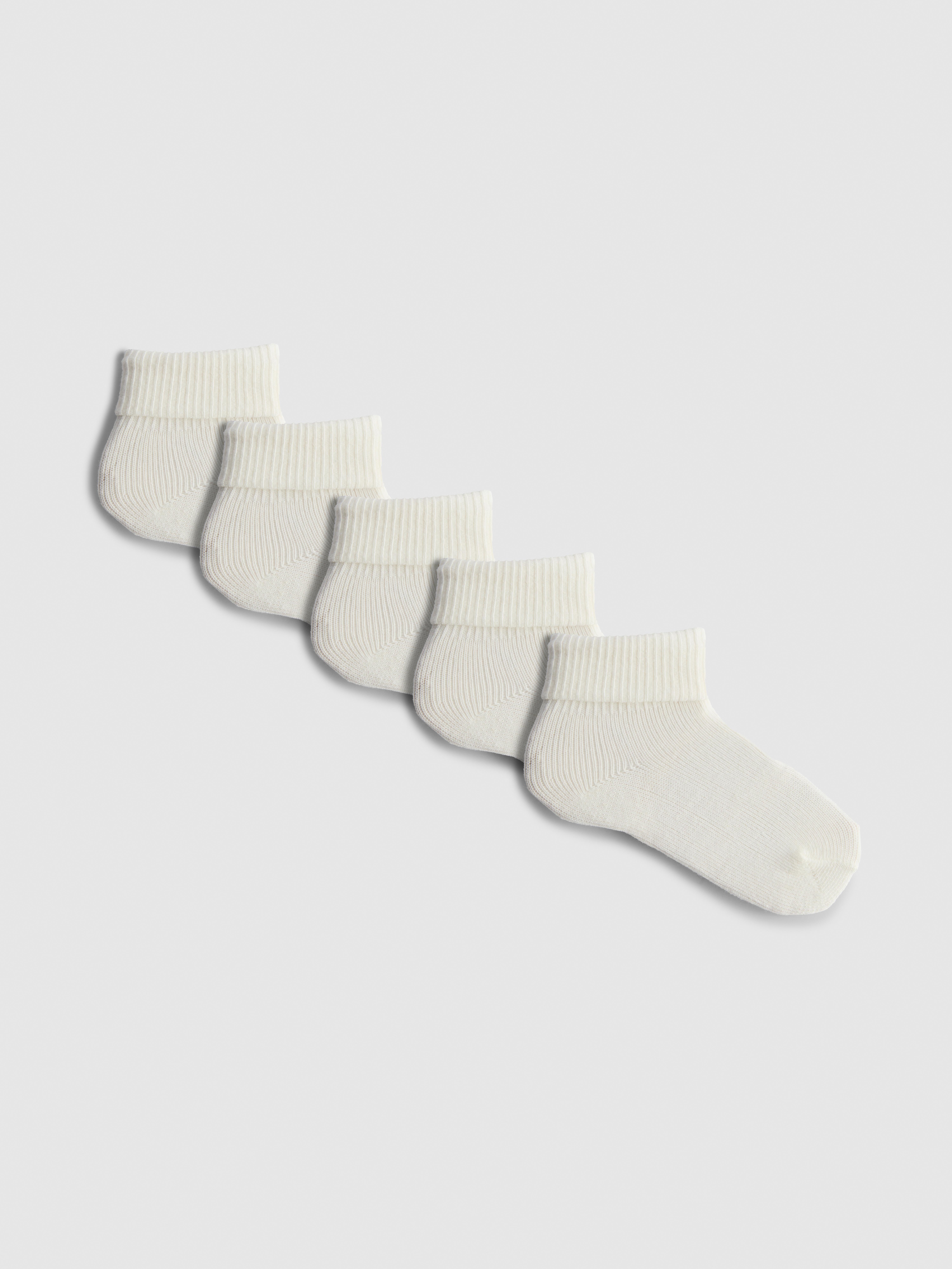 5pk Rib Cuff Socks