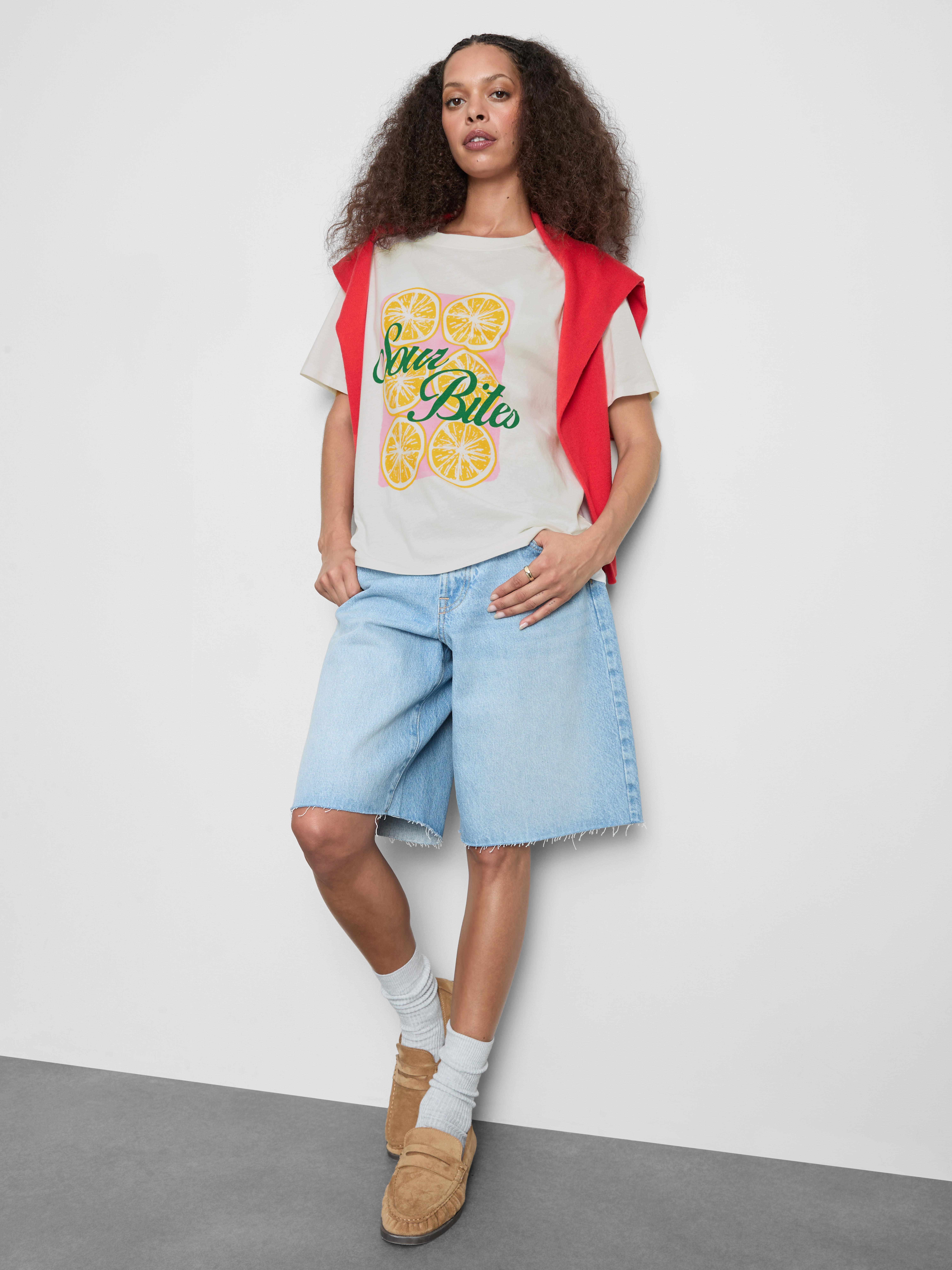 Camiseta gráfica de algodón puro