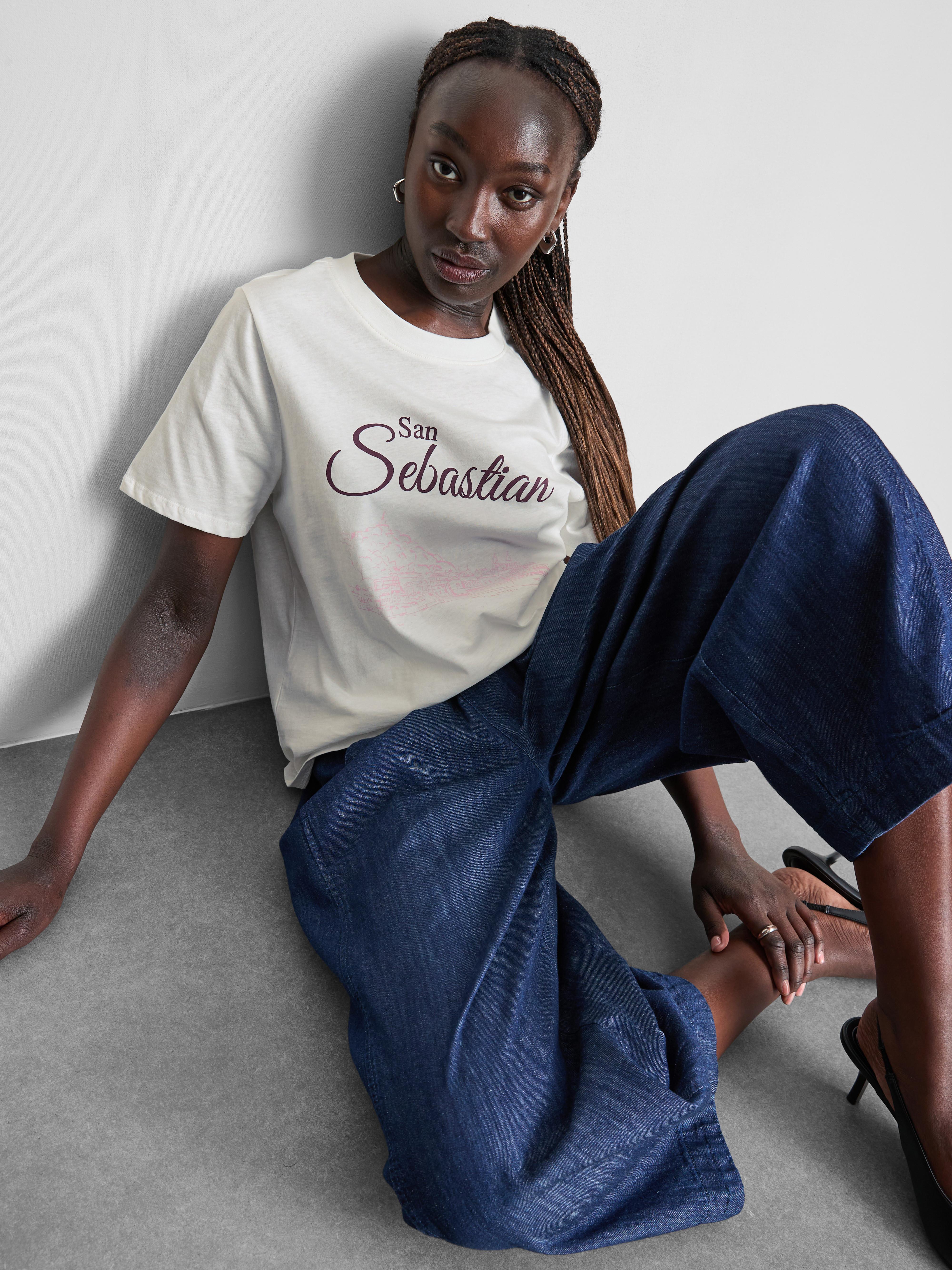T-shirt van puur katoen met print