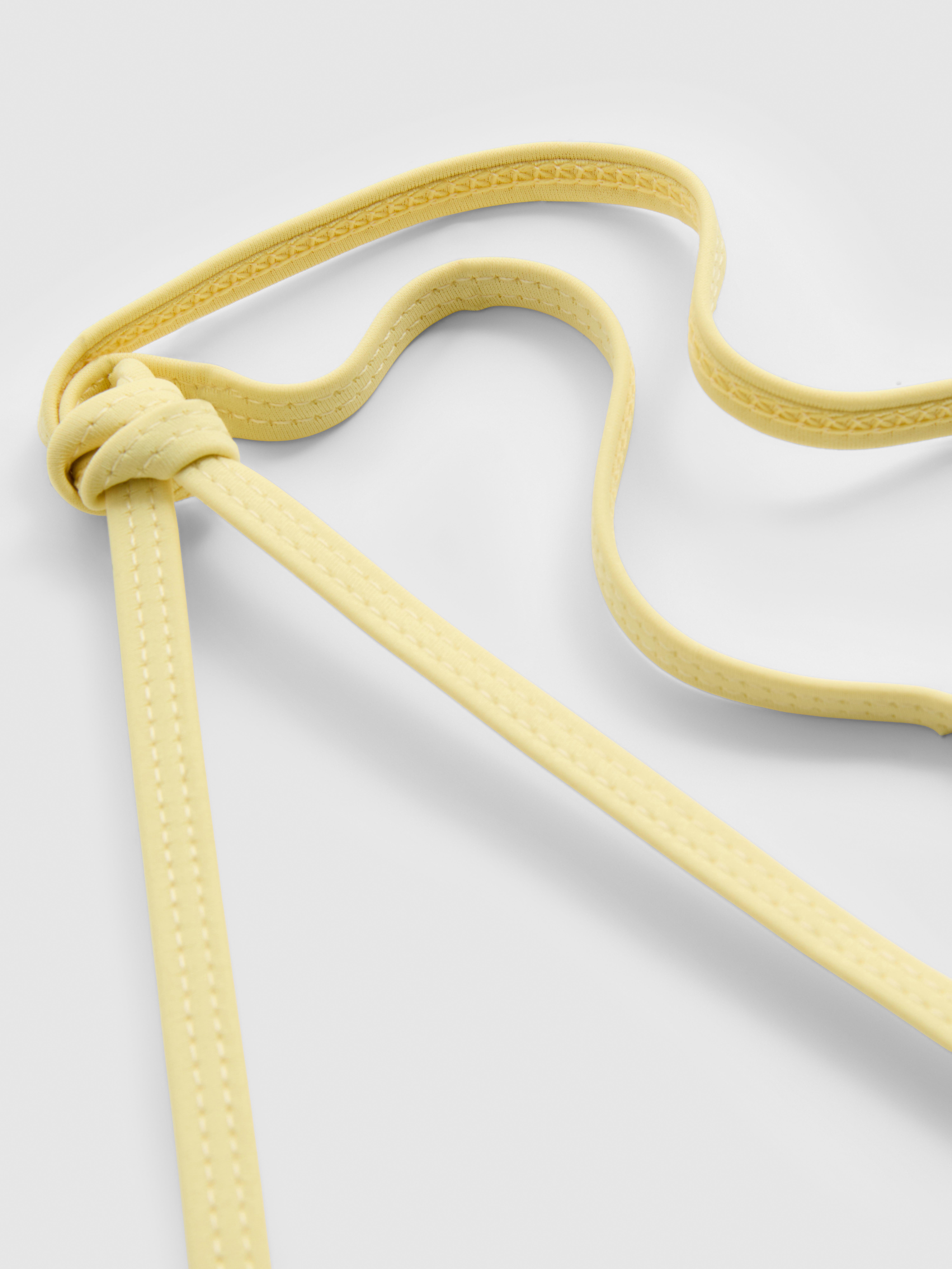 Crinkle Contrast Triangle Bikini Top