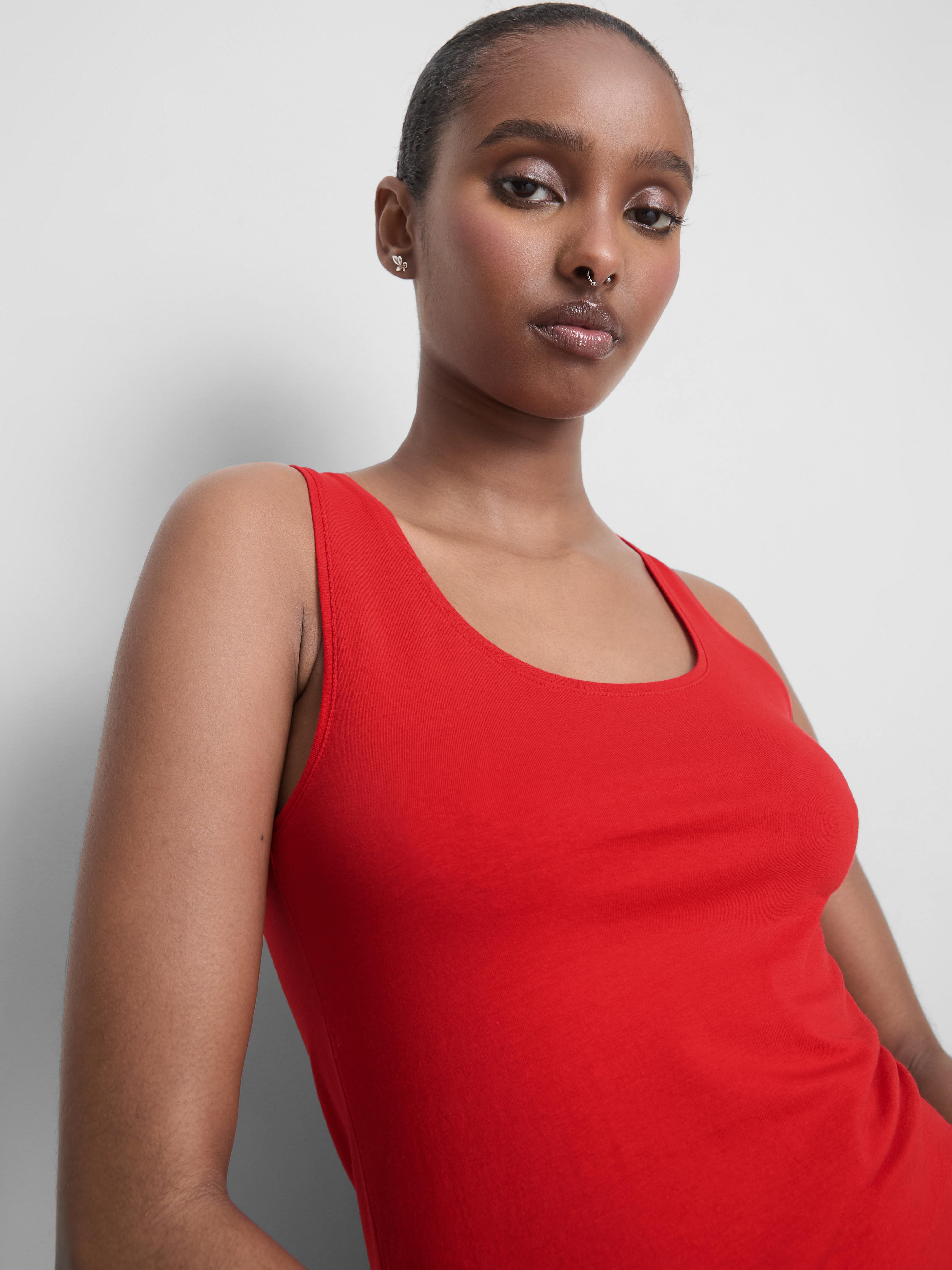 Débardeur stretch en coton majoritaire