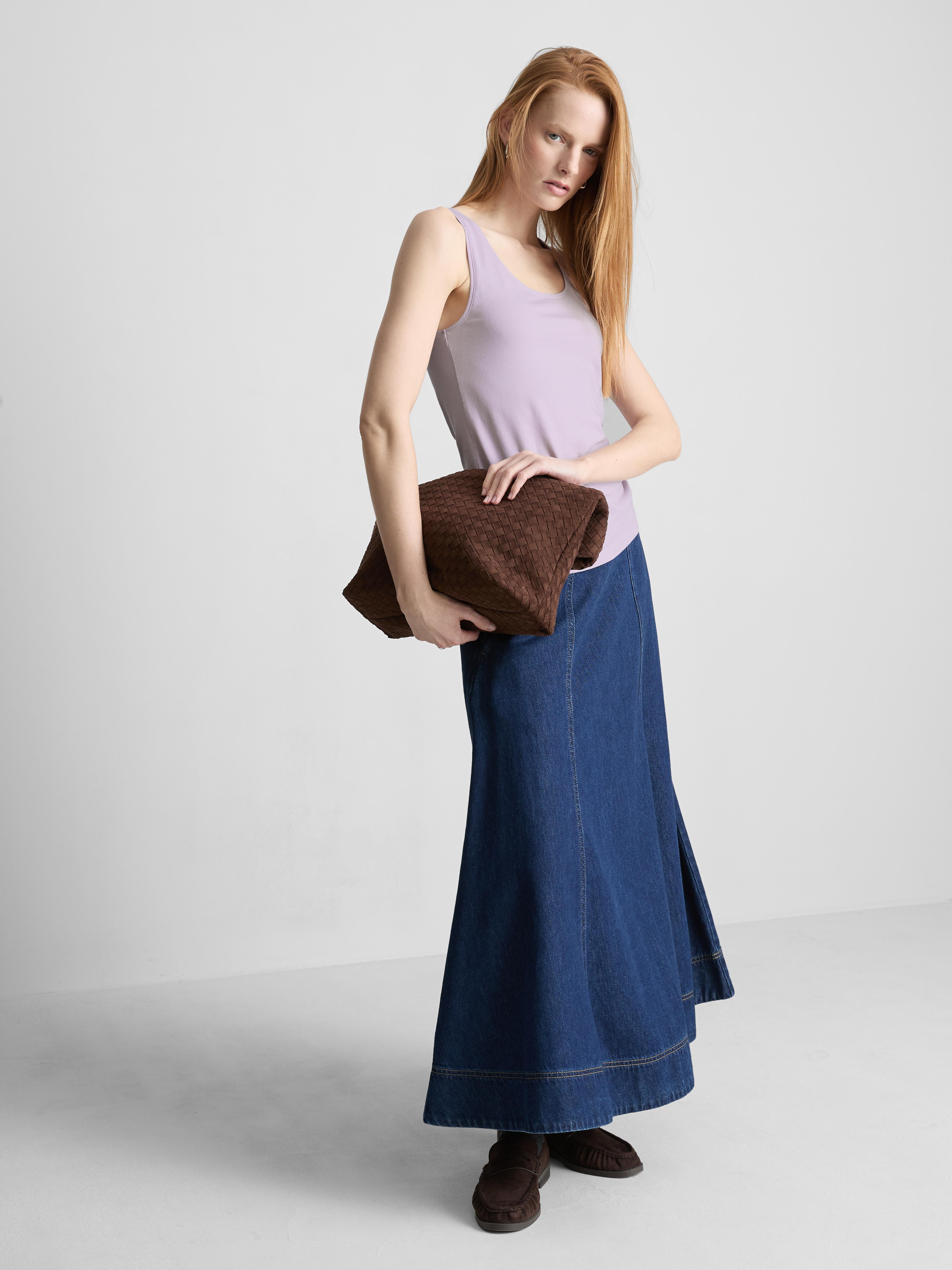 Cotton Rich Stretch Vest Lilac