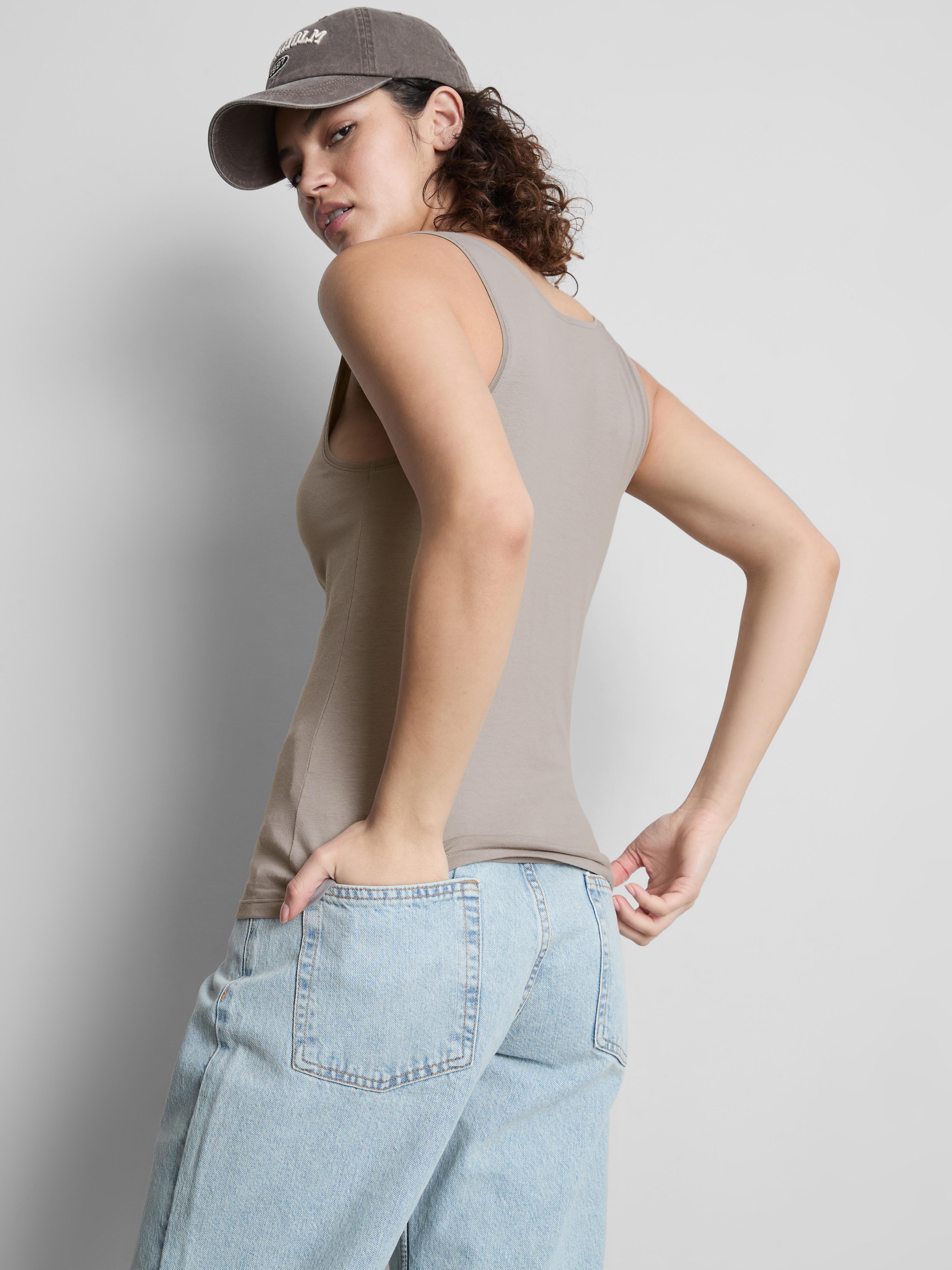 Débardeur stretch en coton majoritaire