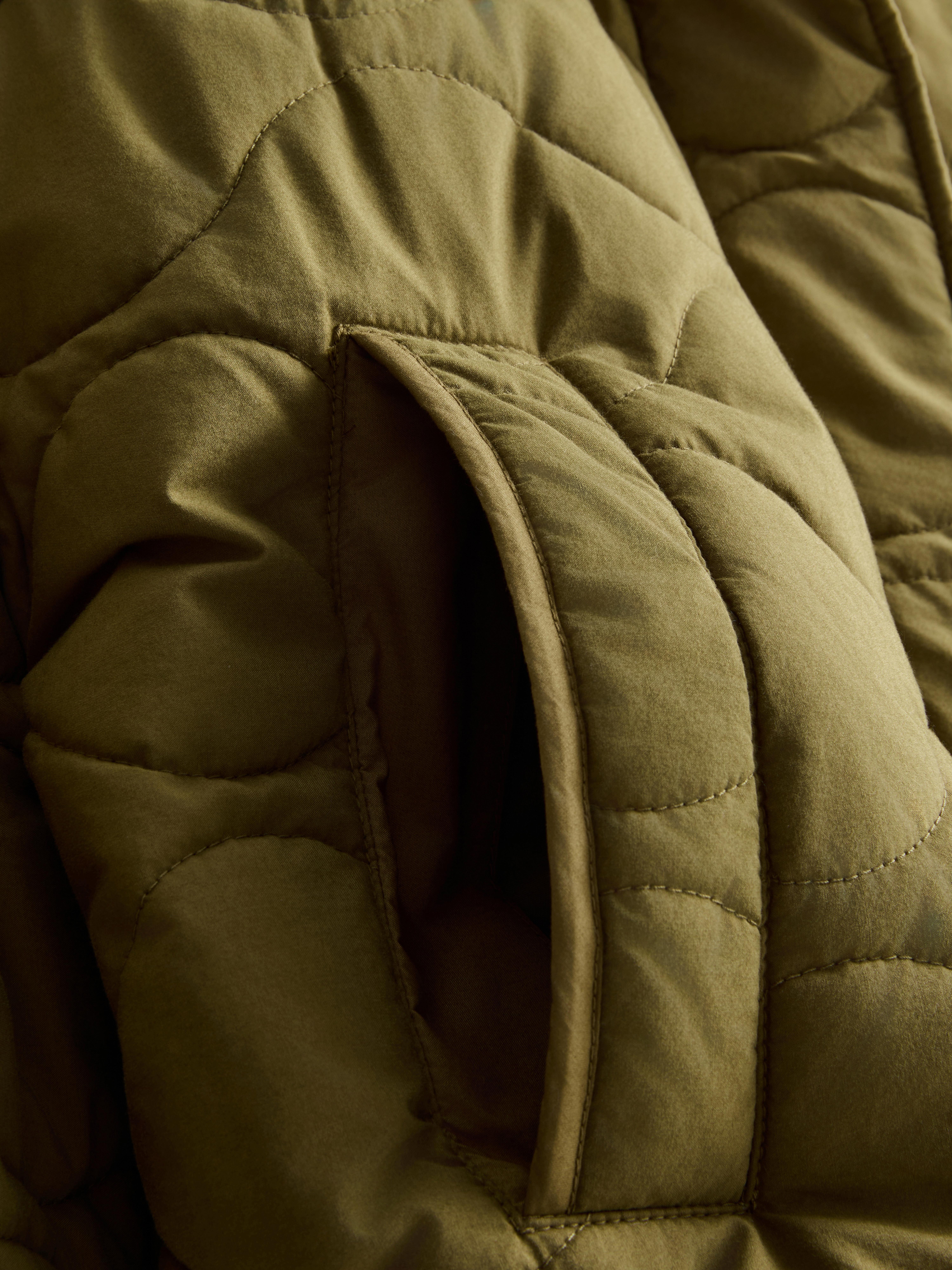 Quilted Collared Bomber Jacket