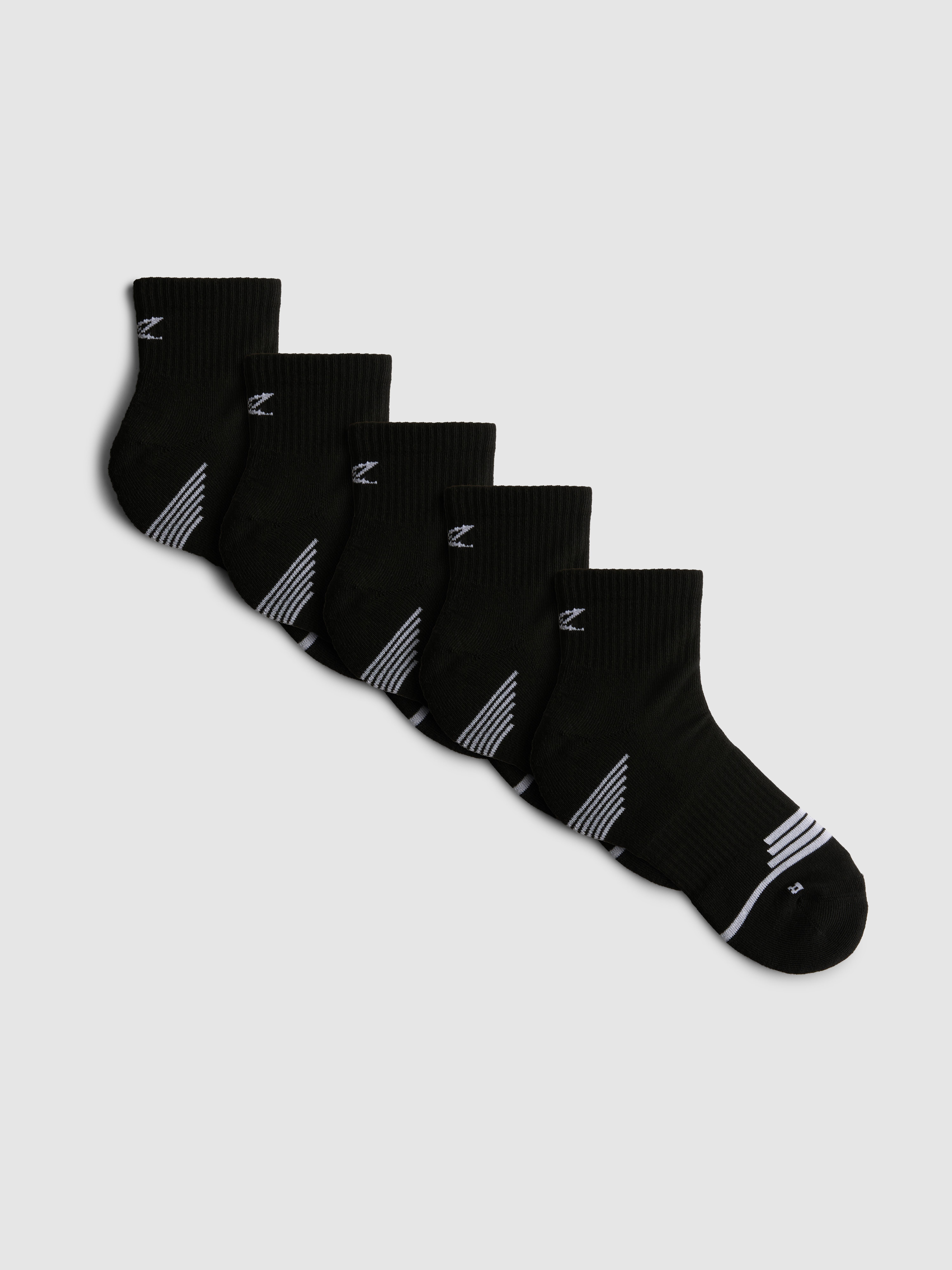 Men's Black 5pk Active Ankle Socks