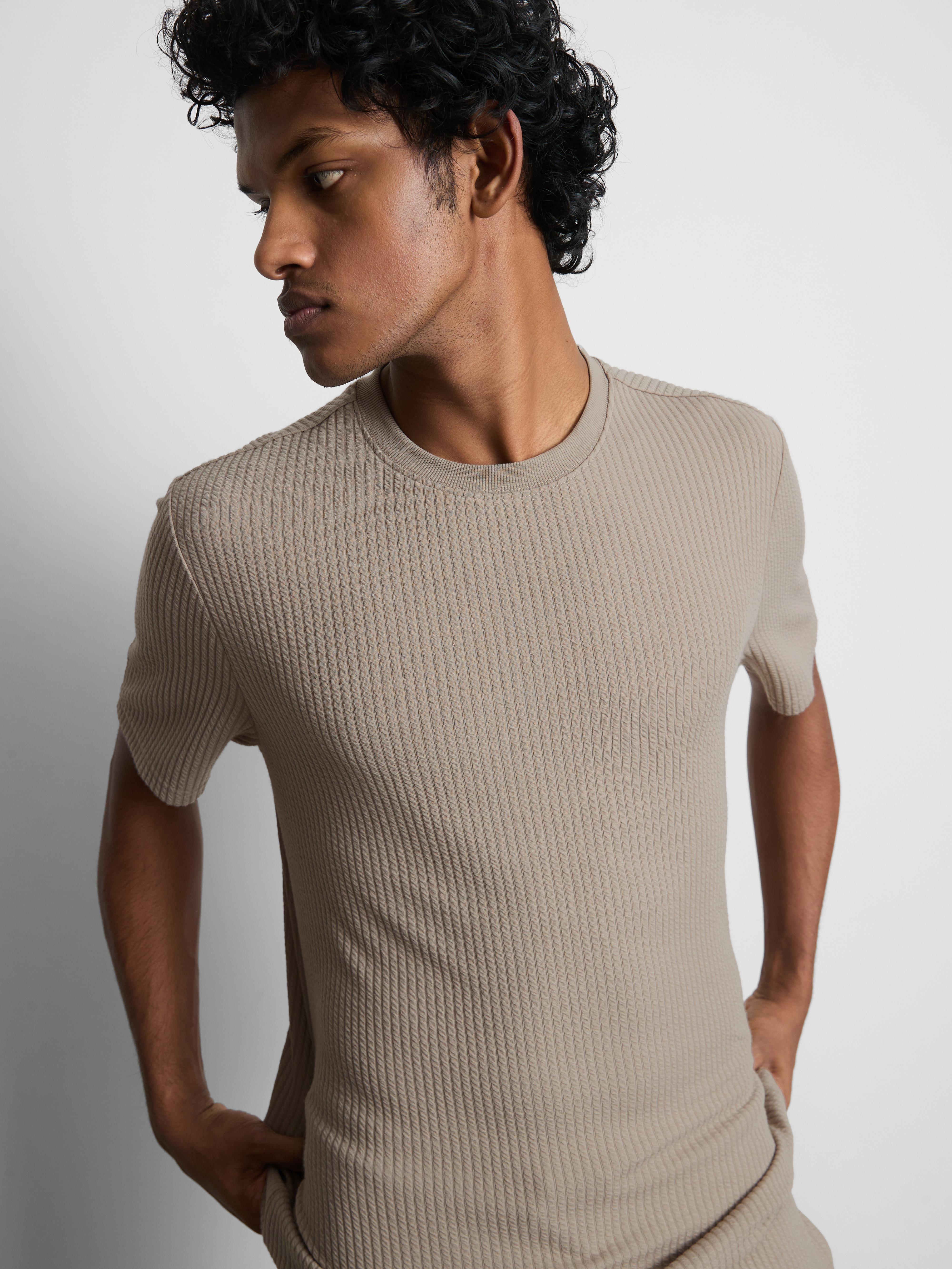 Textured Short-Sleeve Pajama Top