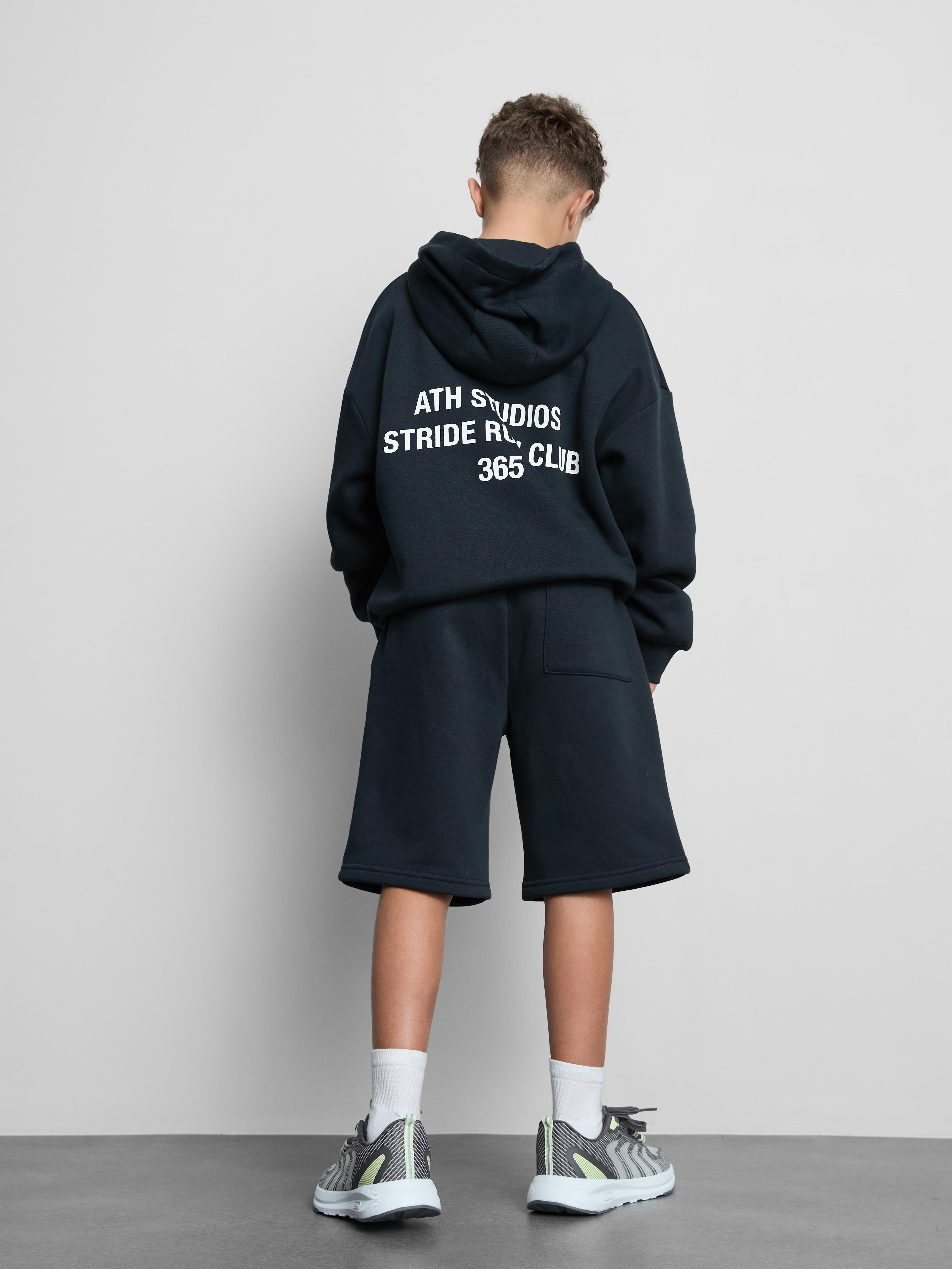 Boys Black 7-15yrs | Running Club Graphic Active Shorts