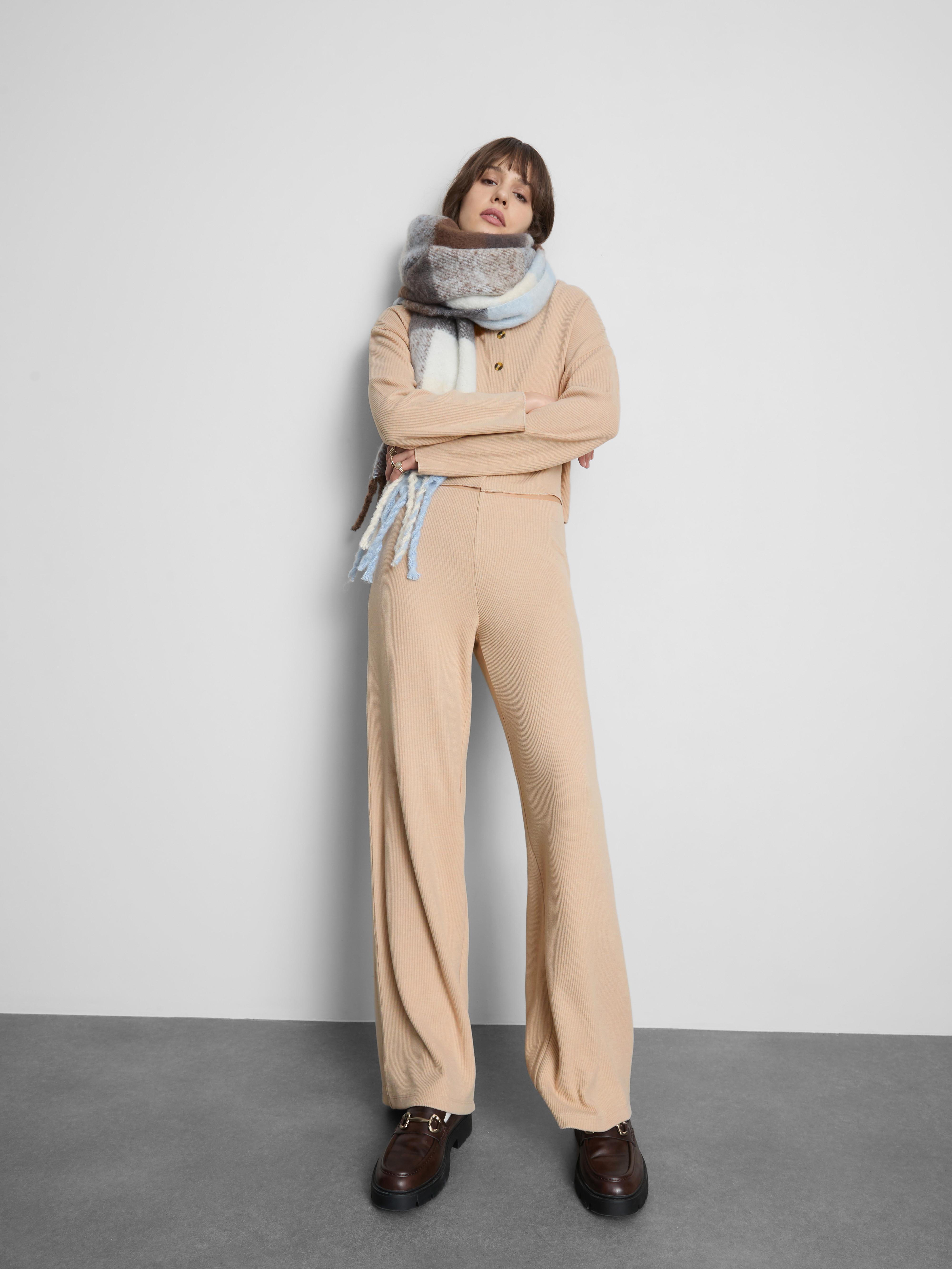 Ribbed Wide Leg Leggings