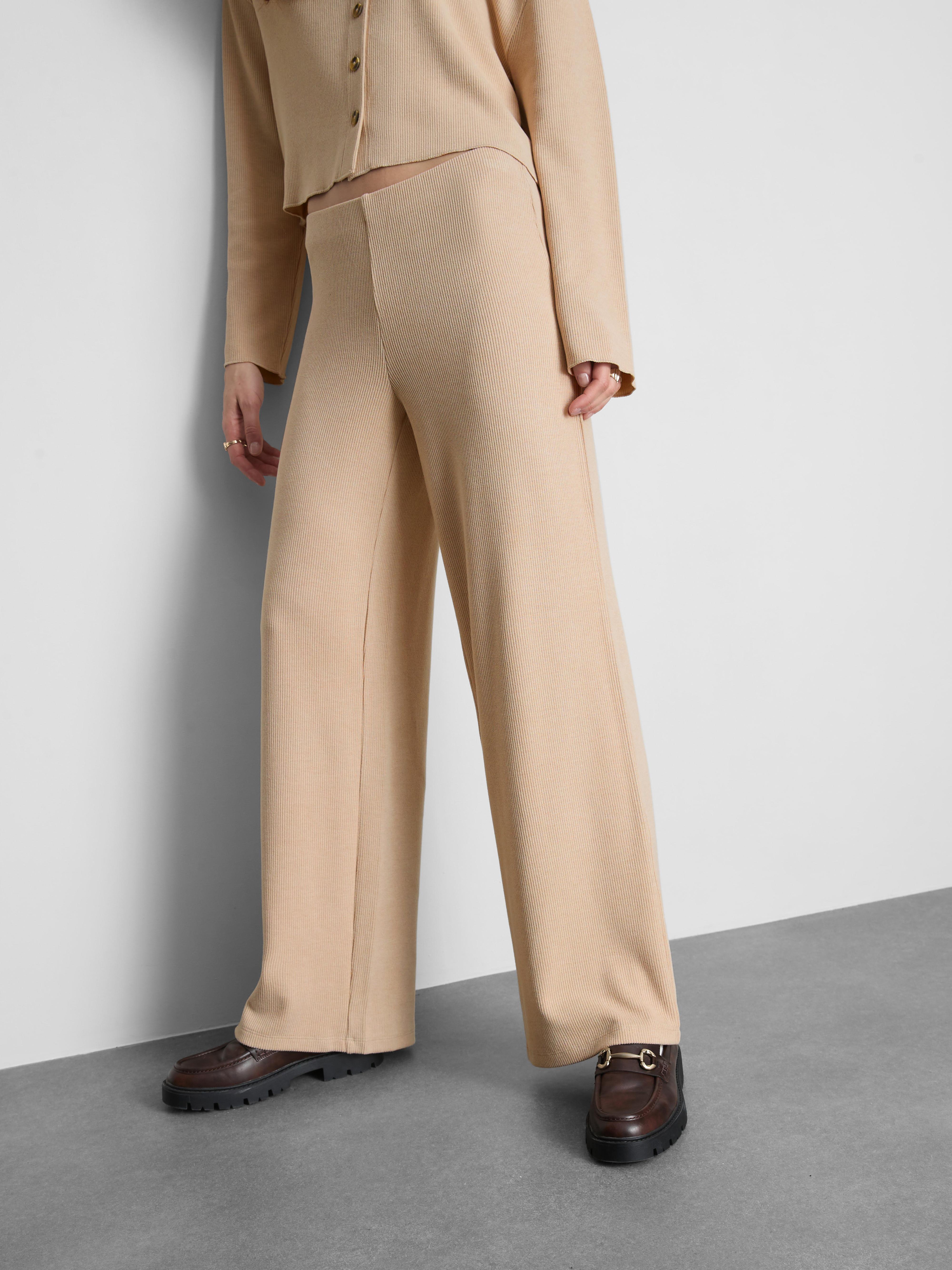 Ribbed Wide Leg Leggings