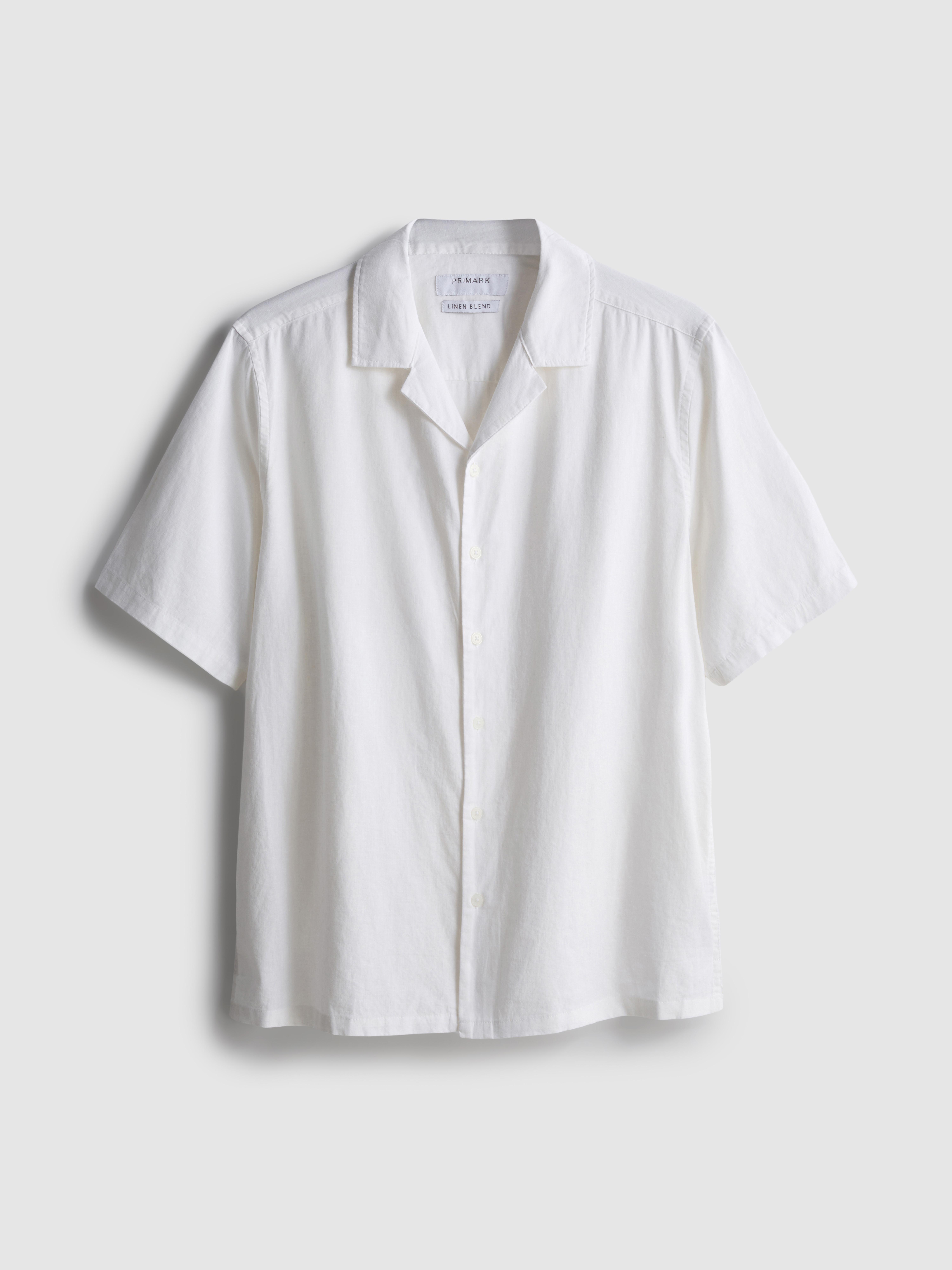 Short Sleeve Linen Blend Shirt