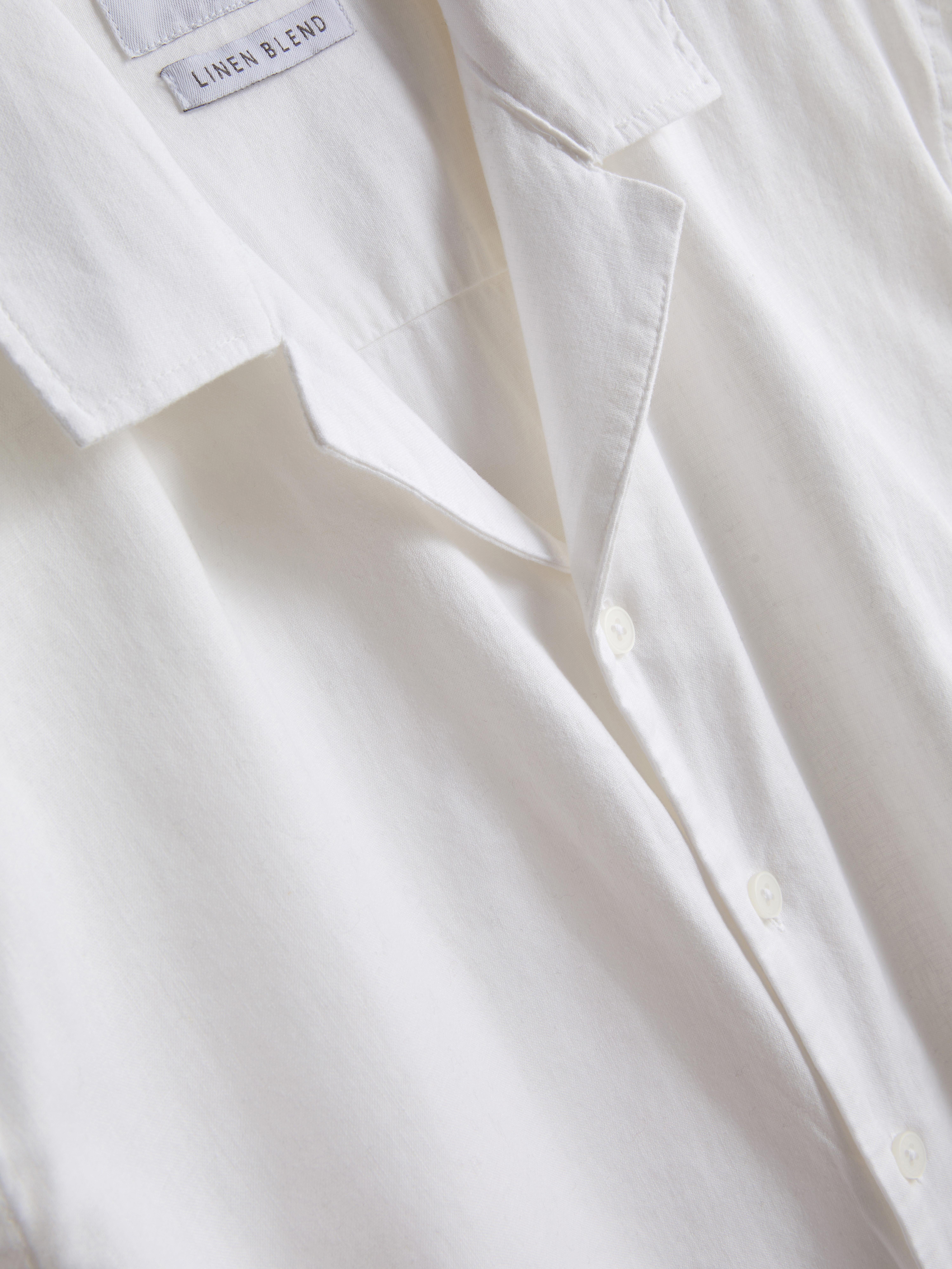 Short Sleeve Linen Blend Shirt