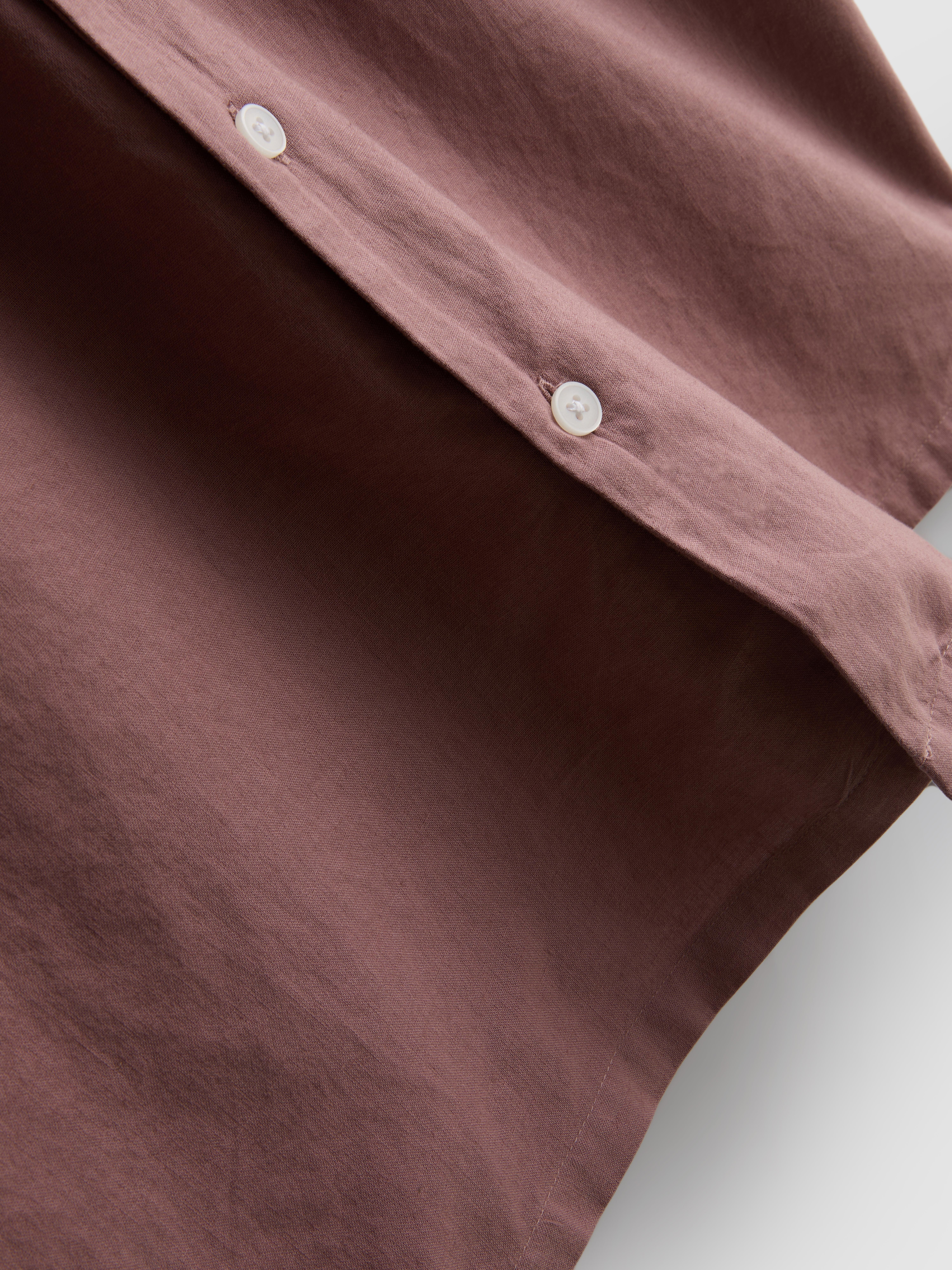 Short Sleeve Linen Blend Shirt