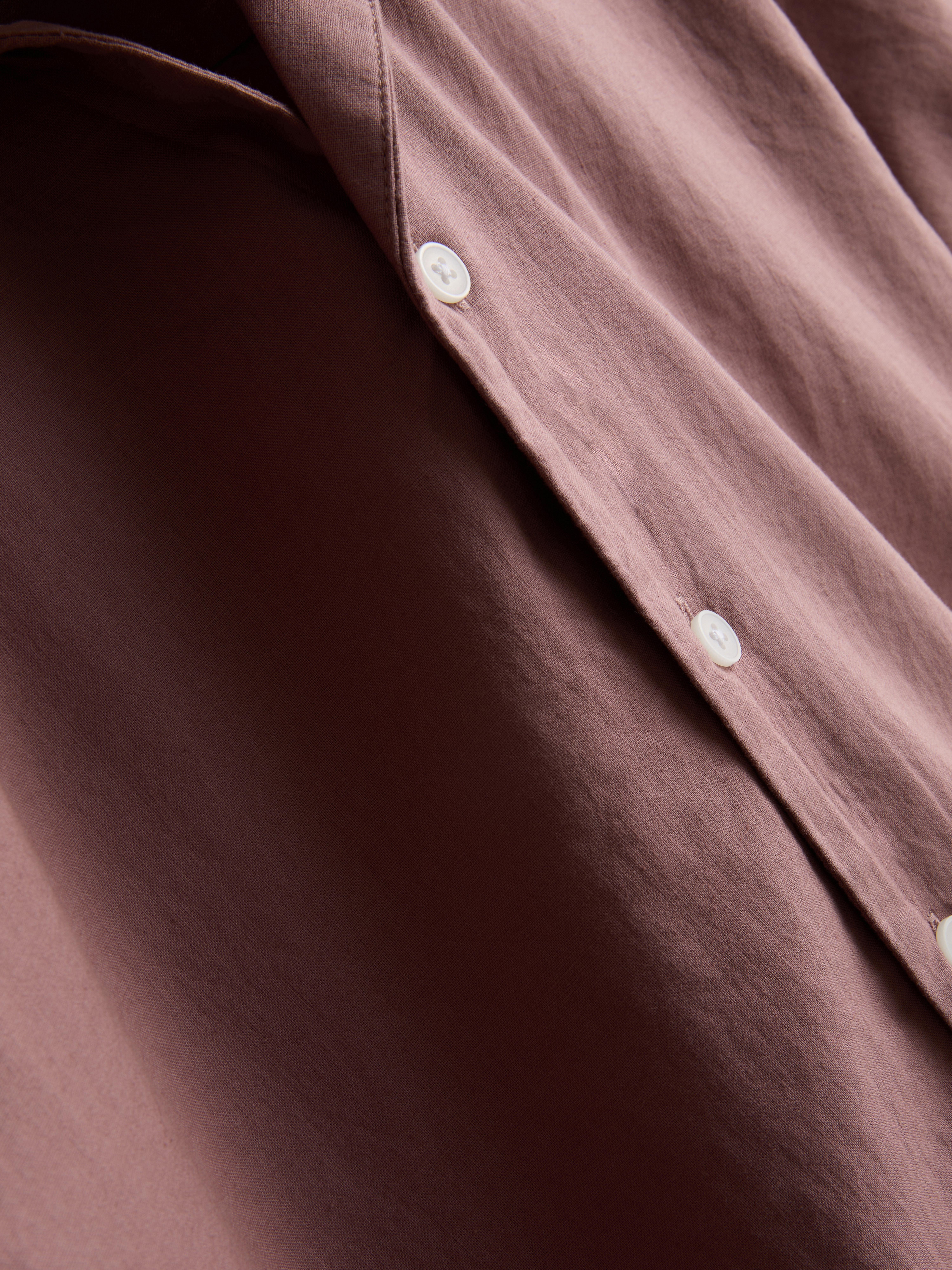 Short Sleeve Linen Blend Shirt