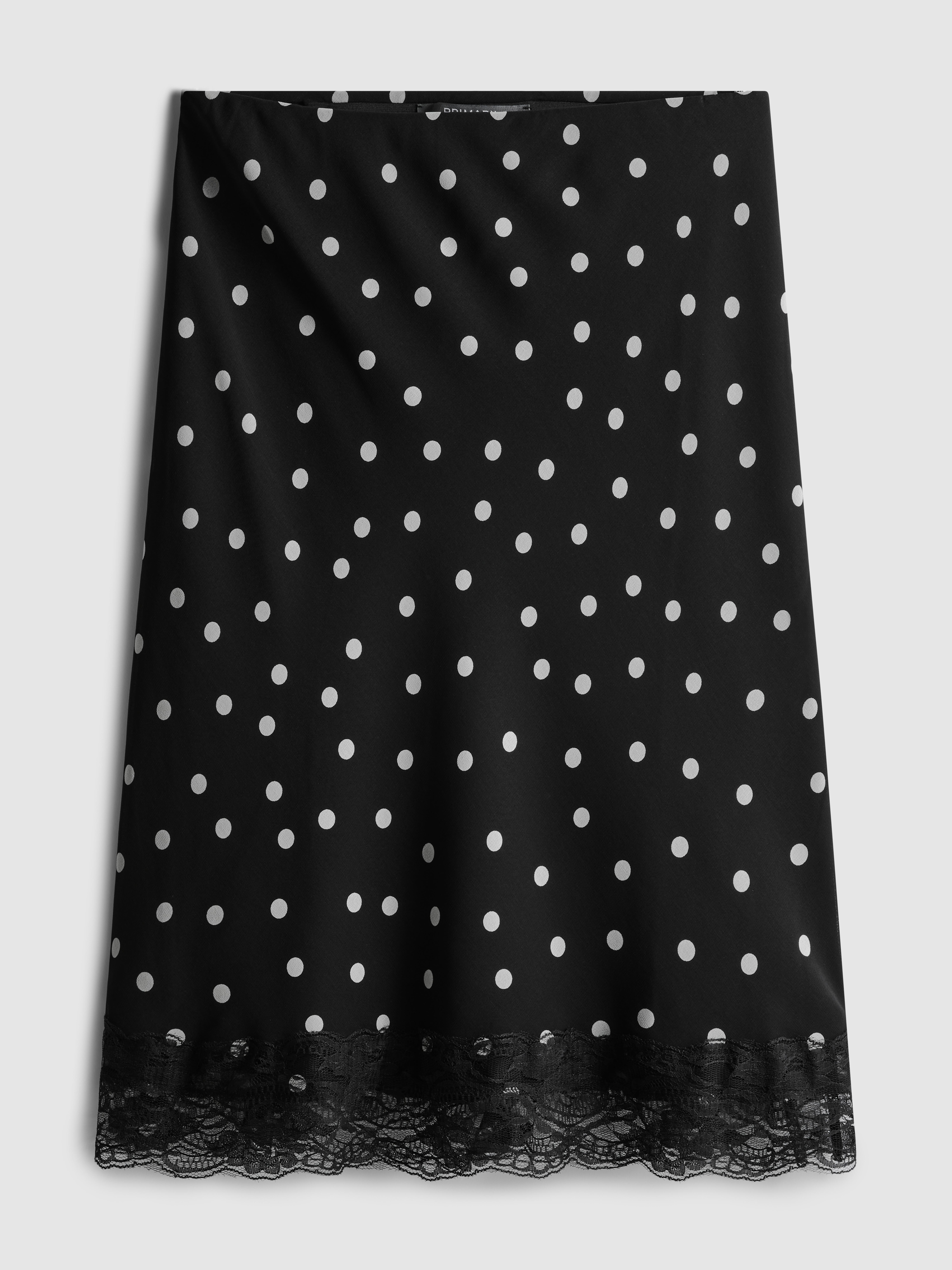Lace Polka Dot Midi Skirt