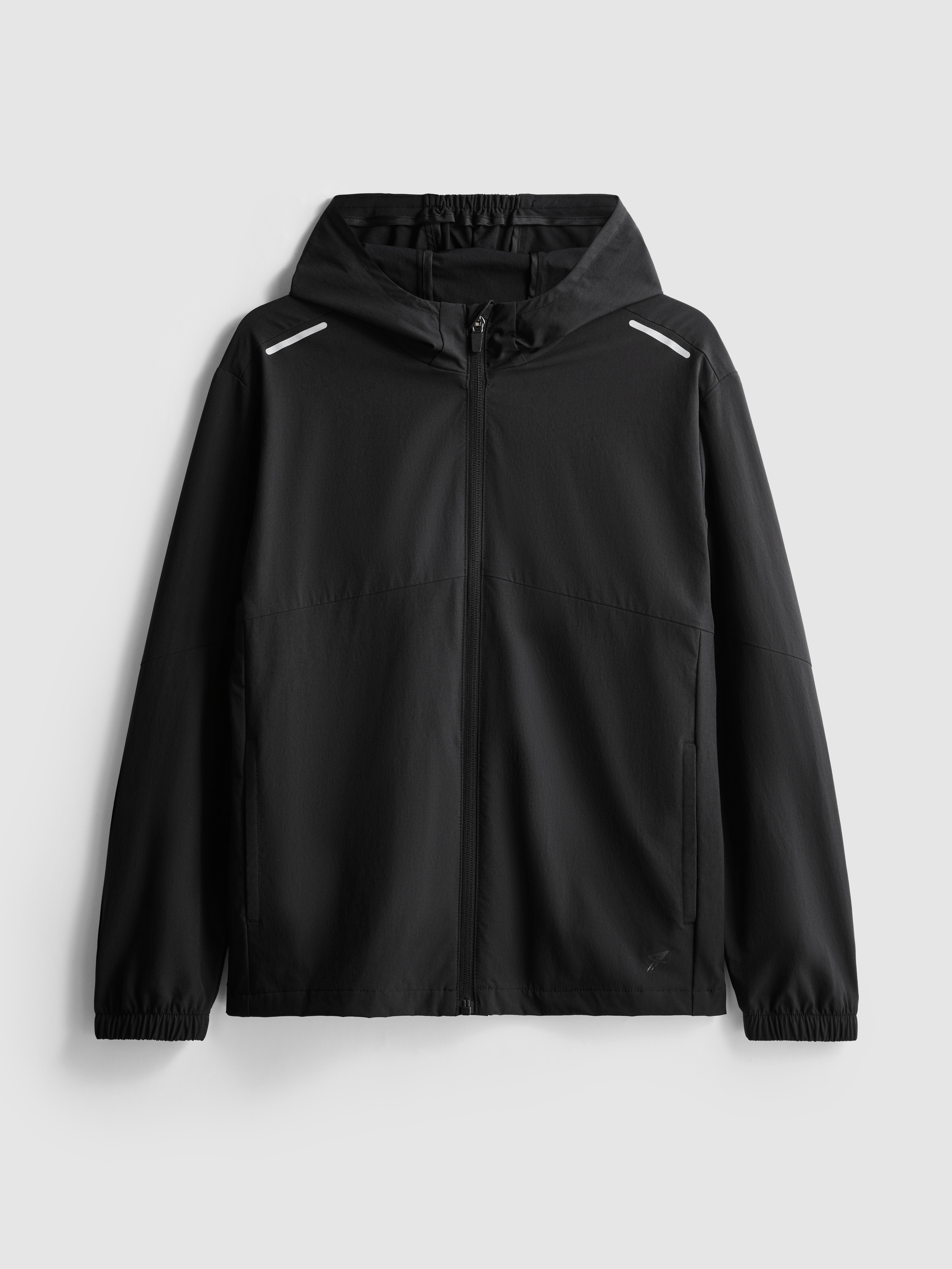 Boys Black 7-15yrs | Active Zip-Up Hoodie