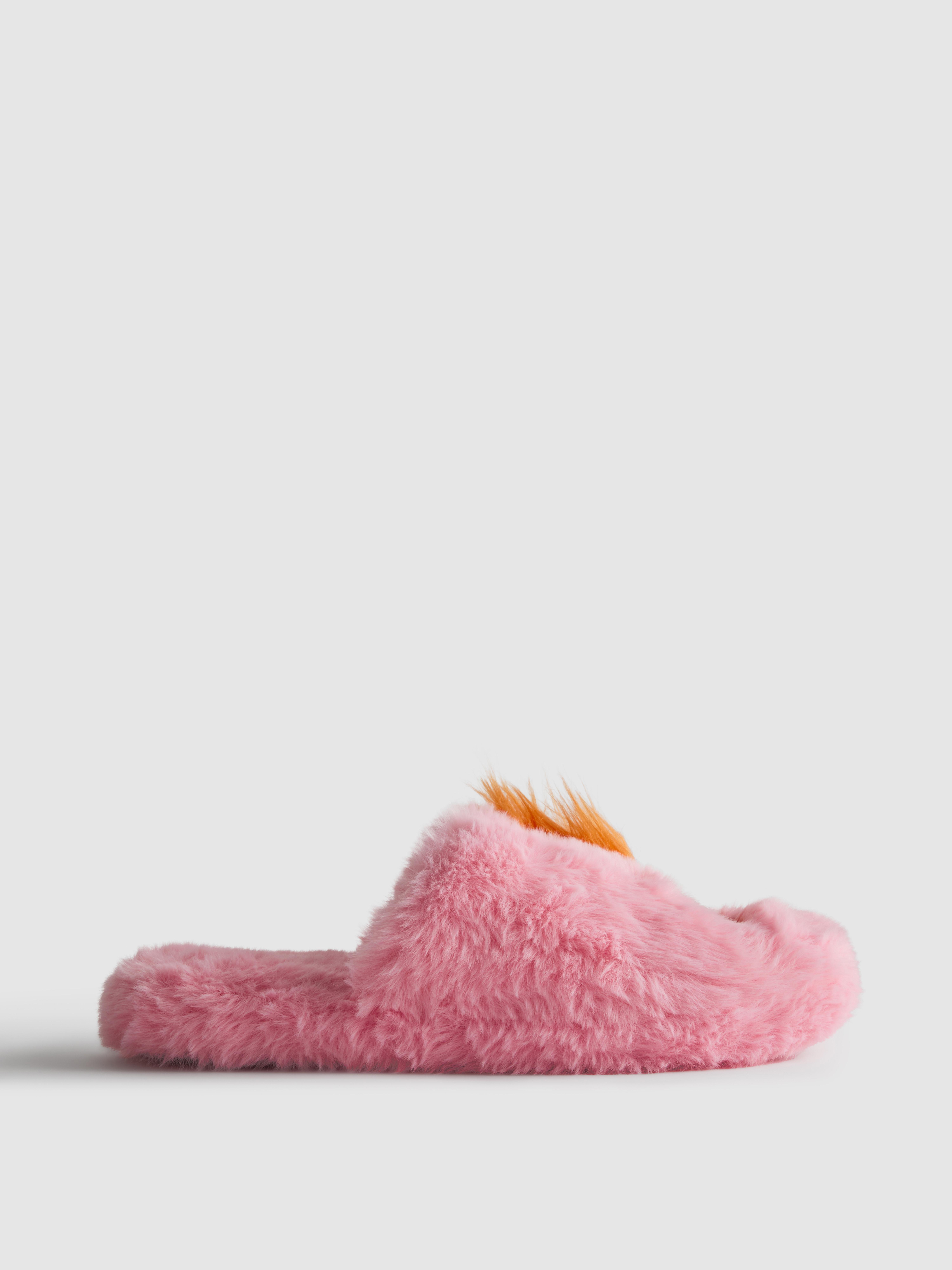 Women's Pink Disney Pixar’s Inside Out 2 Fluffy Mule Slippers