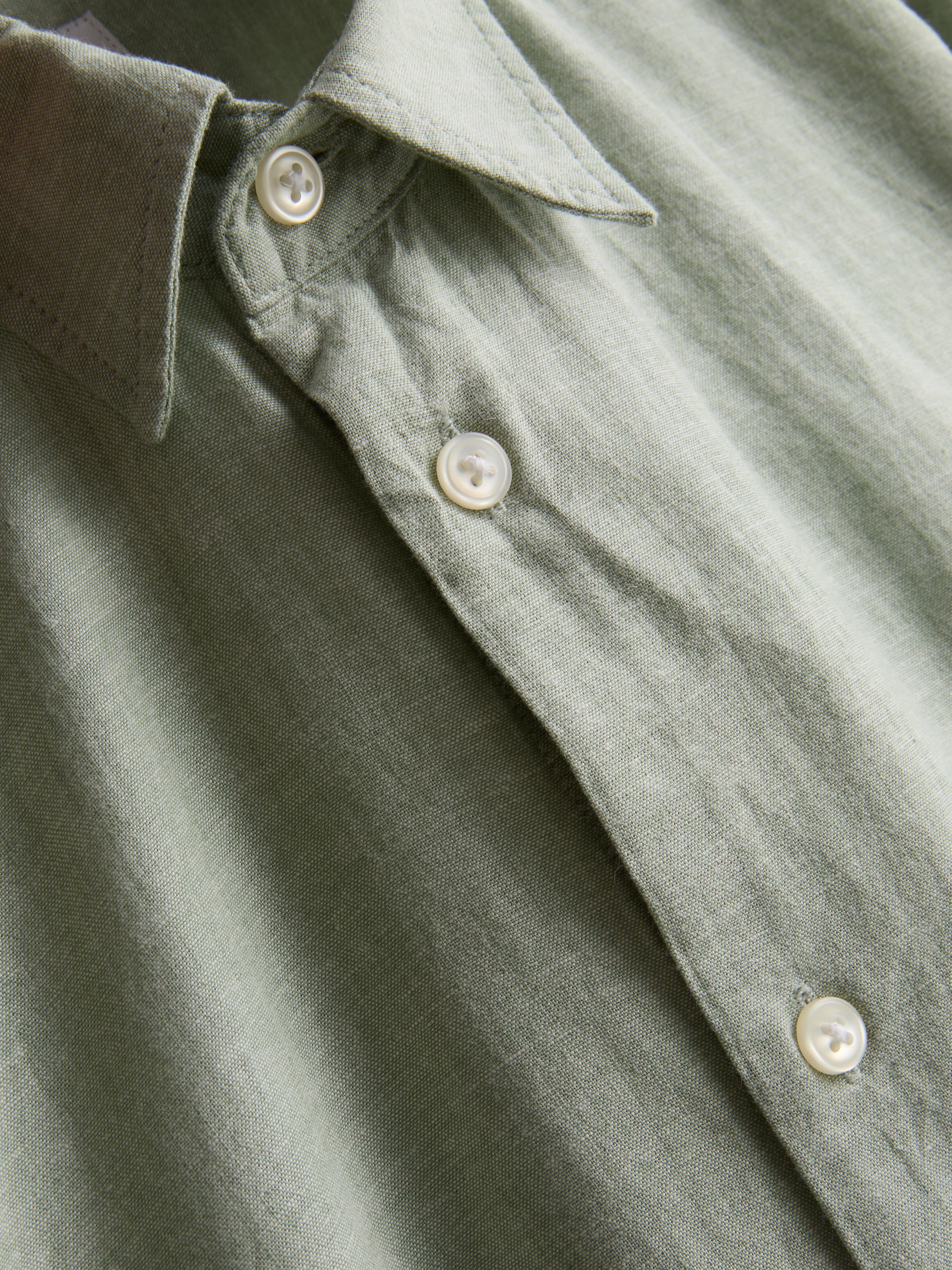 Košile ze směsi plátna s dlouhým rukávem