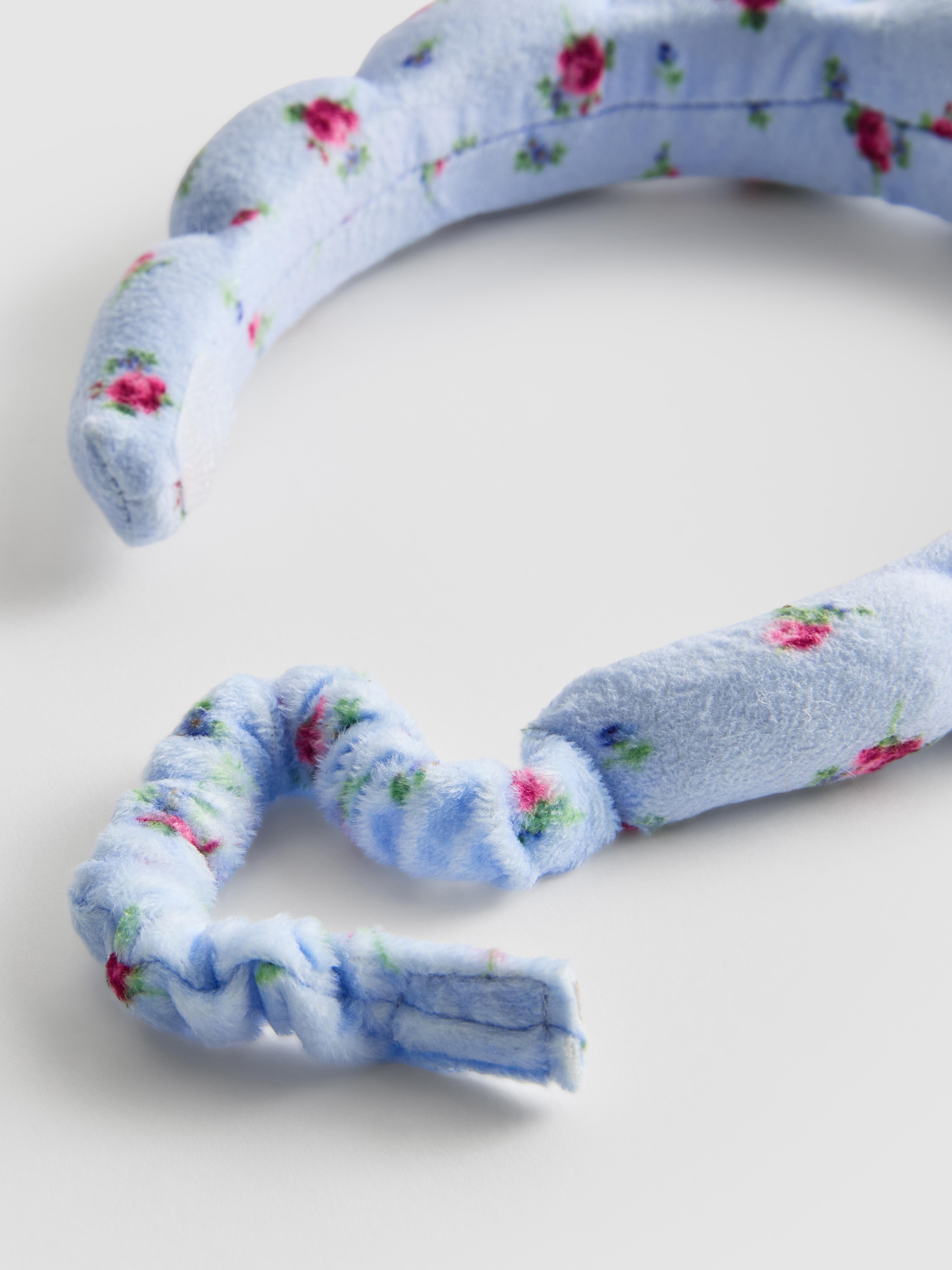 Women's Light Blue Floral Spa Headband