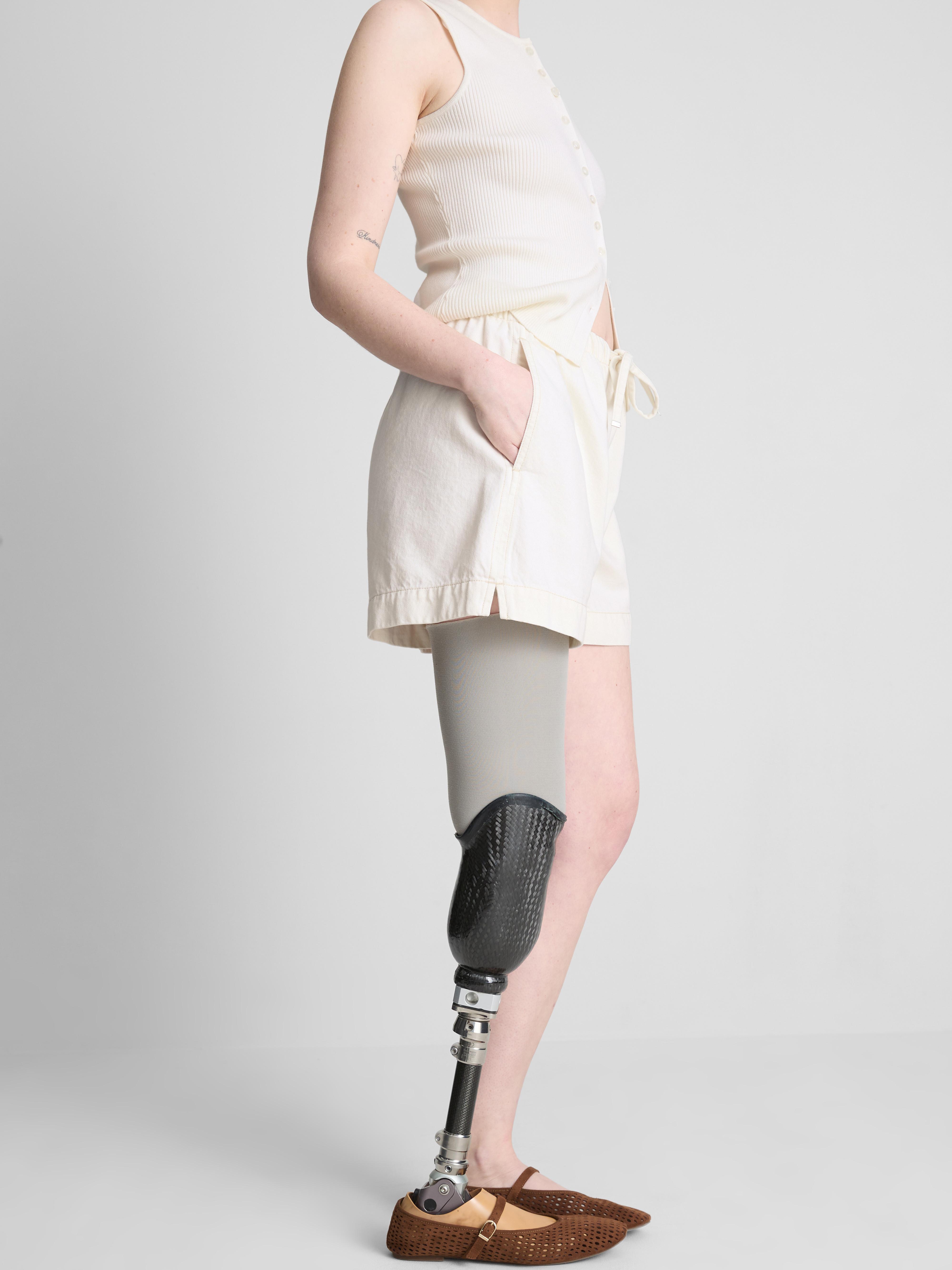 Joggingshort van katoendenim
