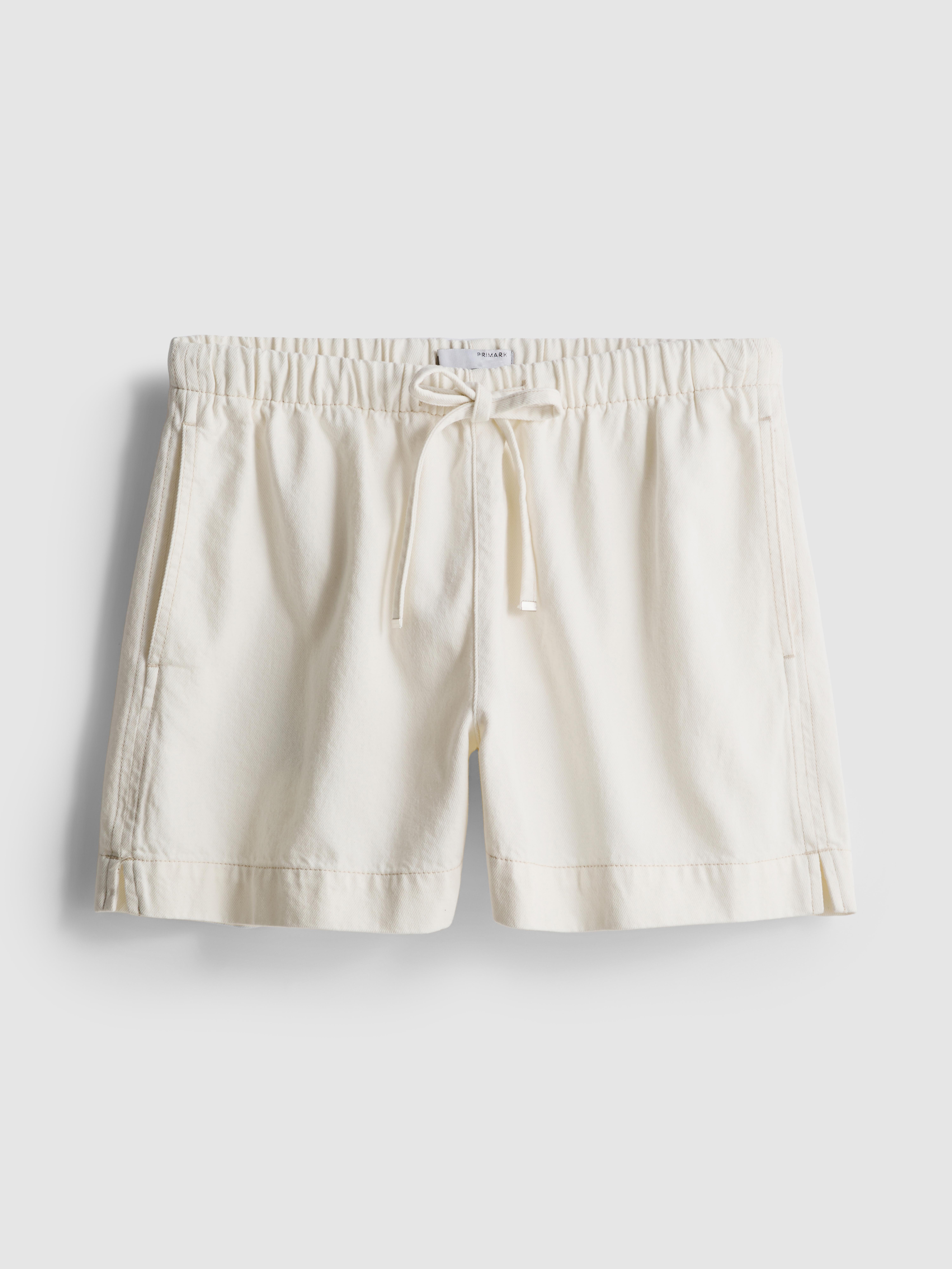 Joggingshort van katoendenim