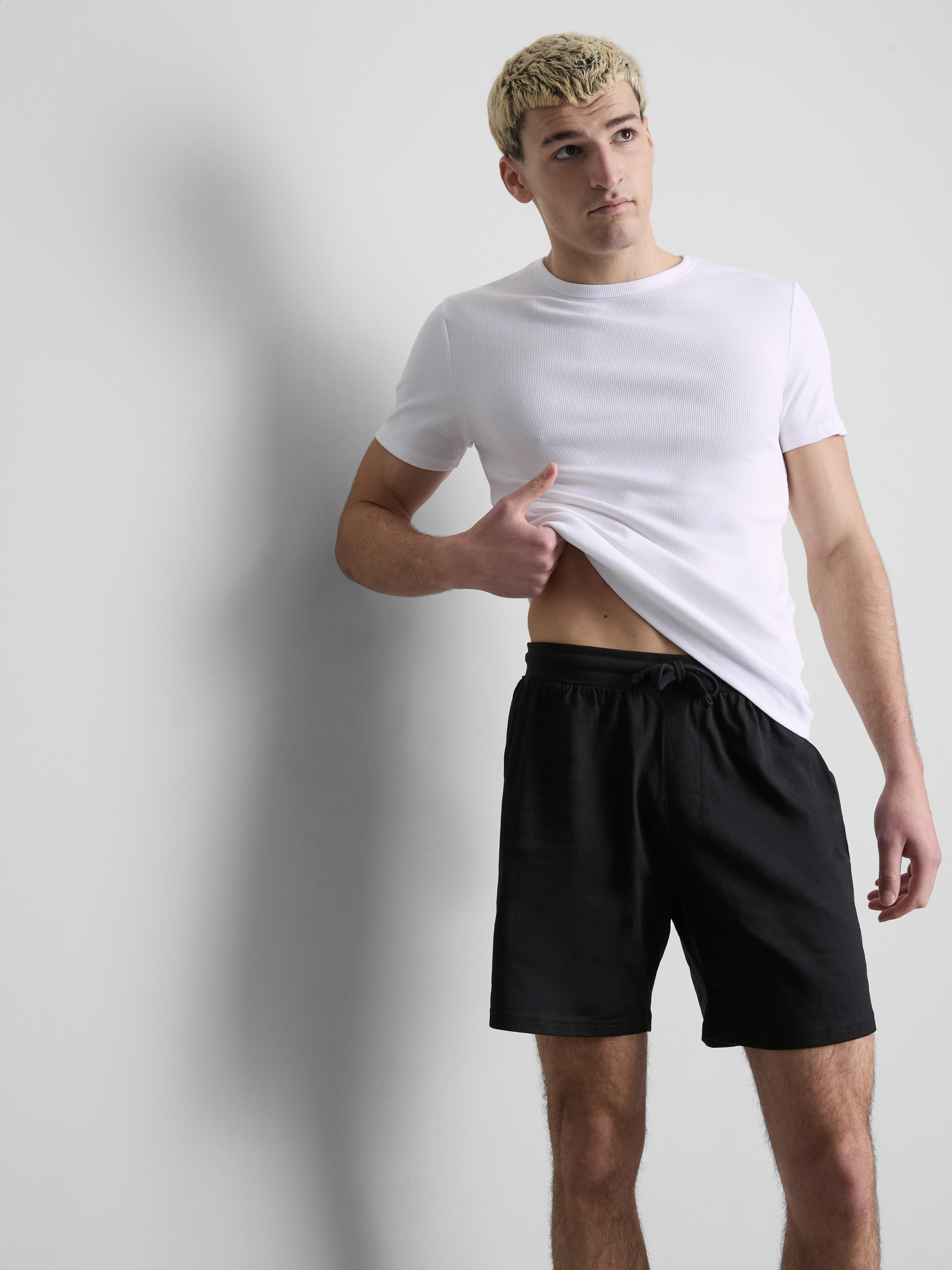 Geripptes T-Shirt, 2er-Pack