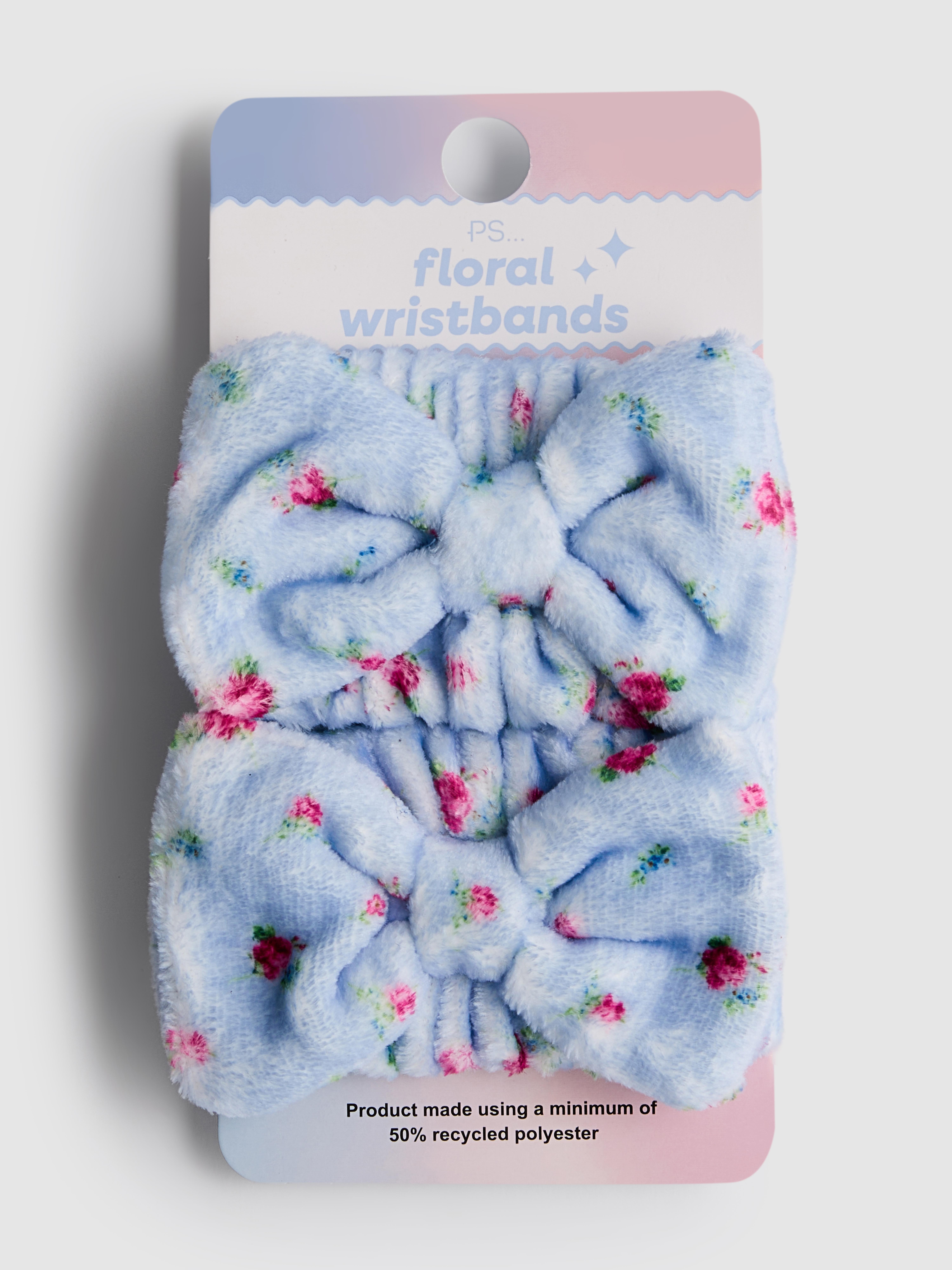 PS... Floral Print Wrist Washbands